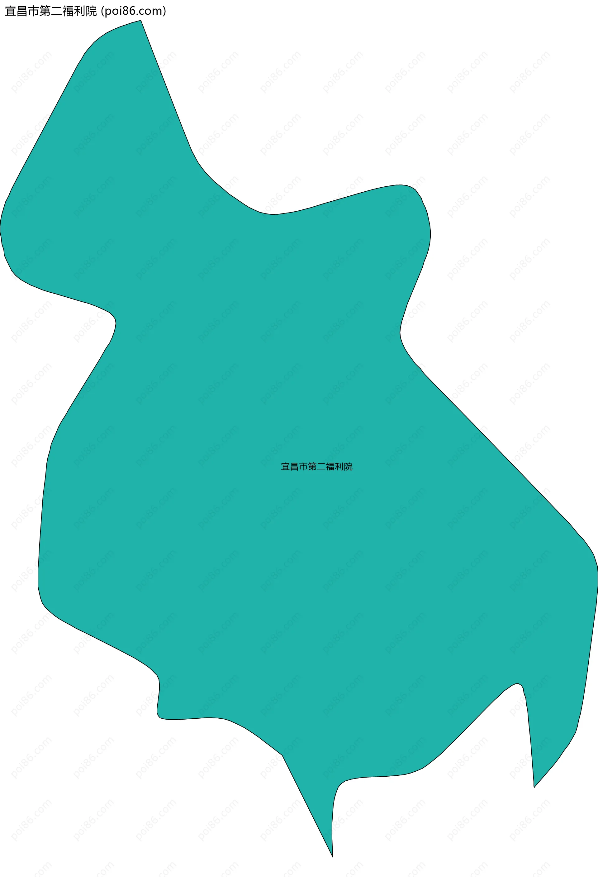 宜昌市第二福利院边界地图