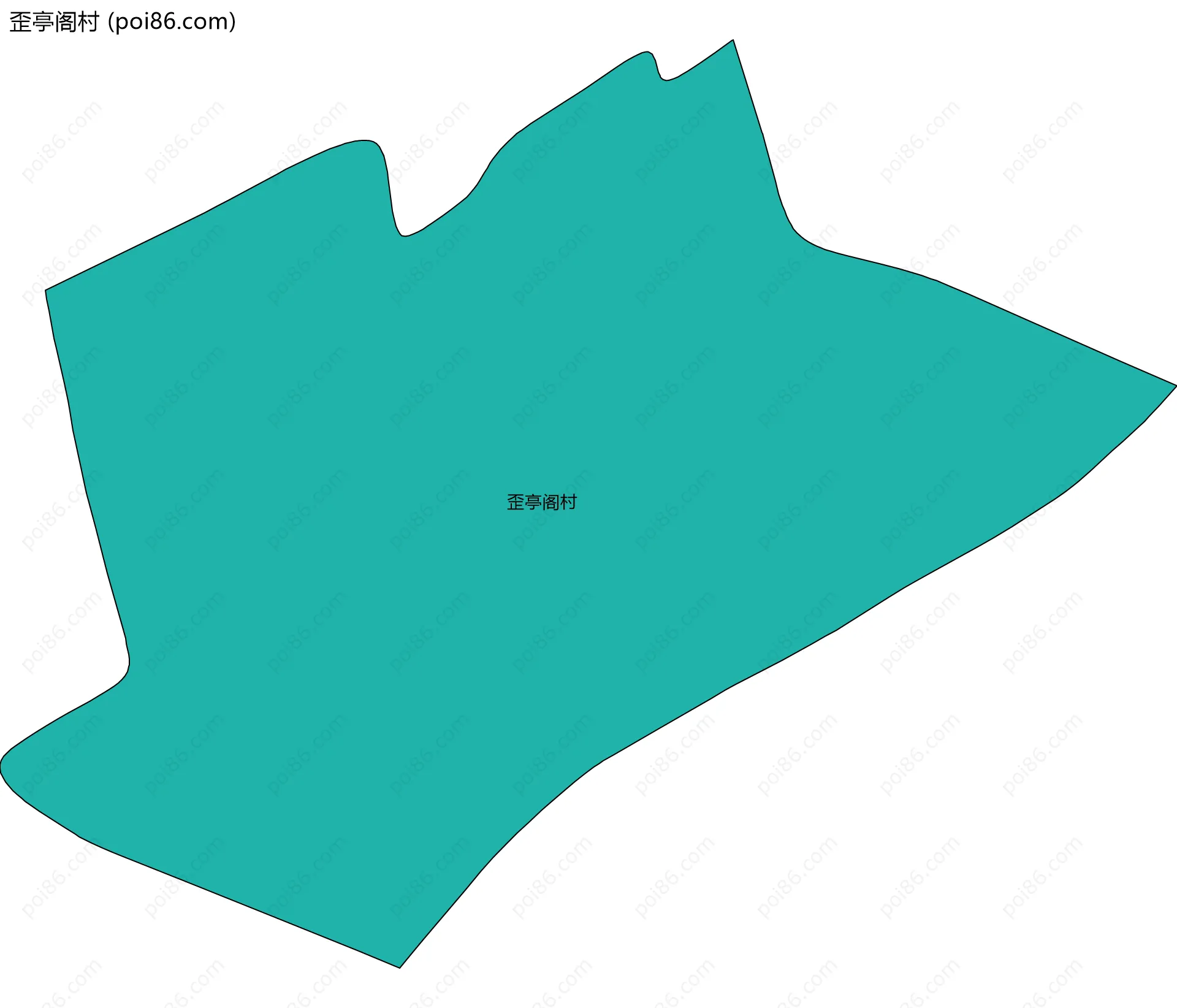 歪亭阁村边界地图