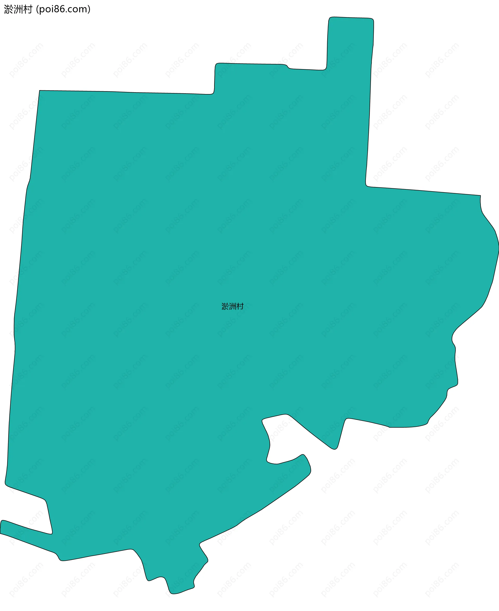 淤洲村边界地图