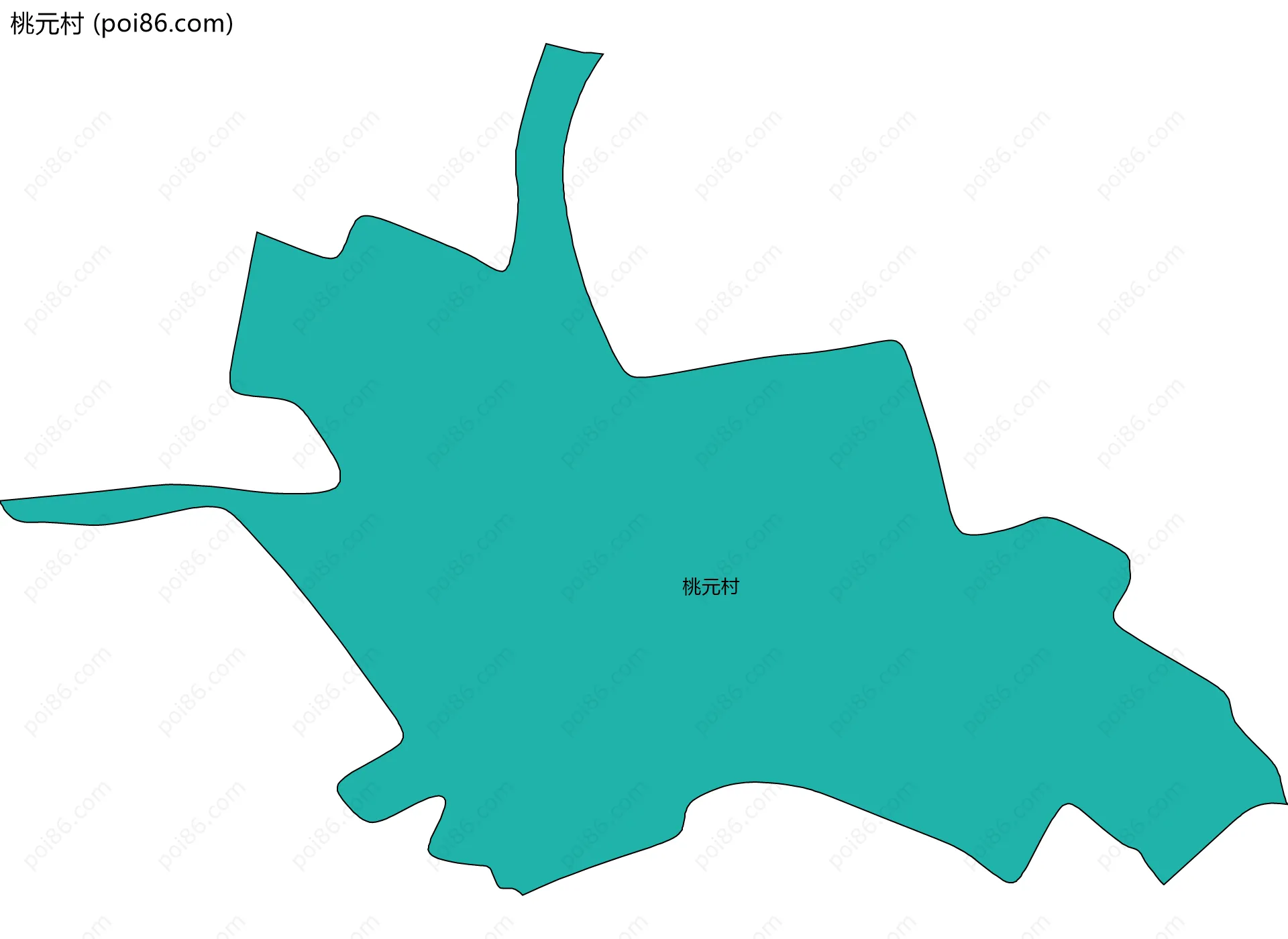 桃元村边界地图