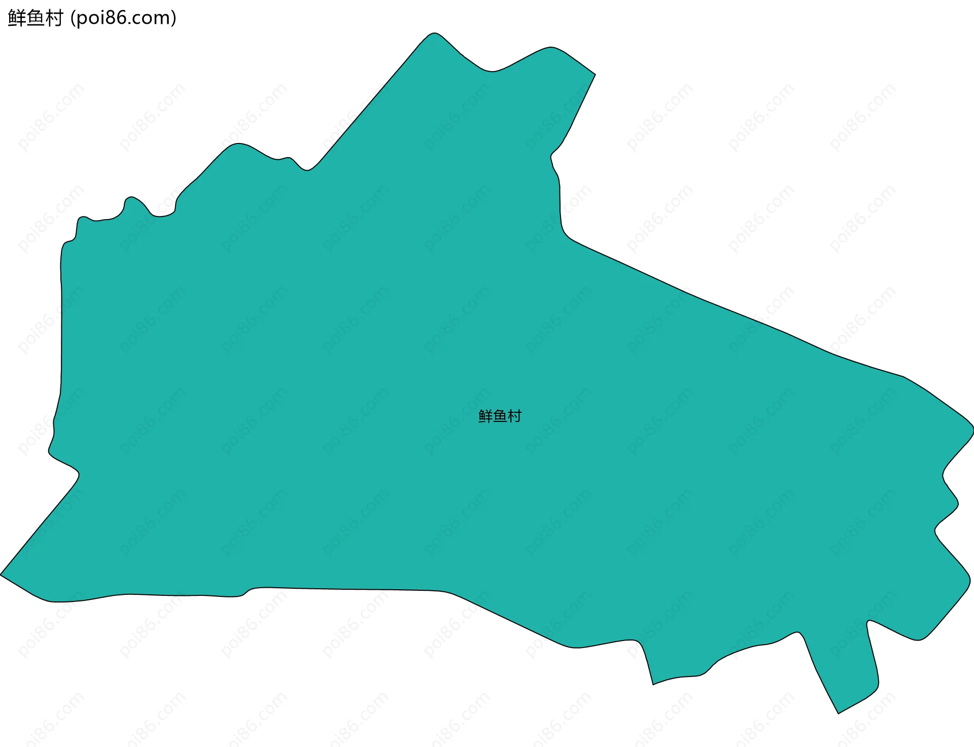 鲜鱼村边界地图