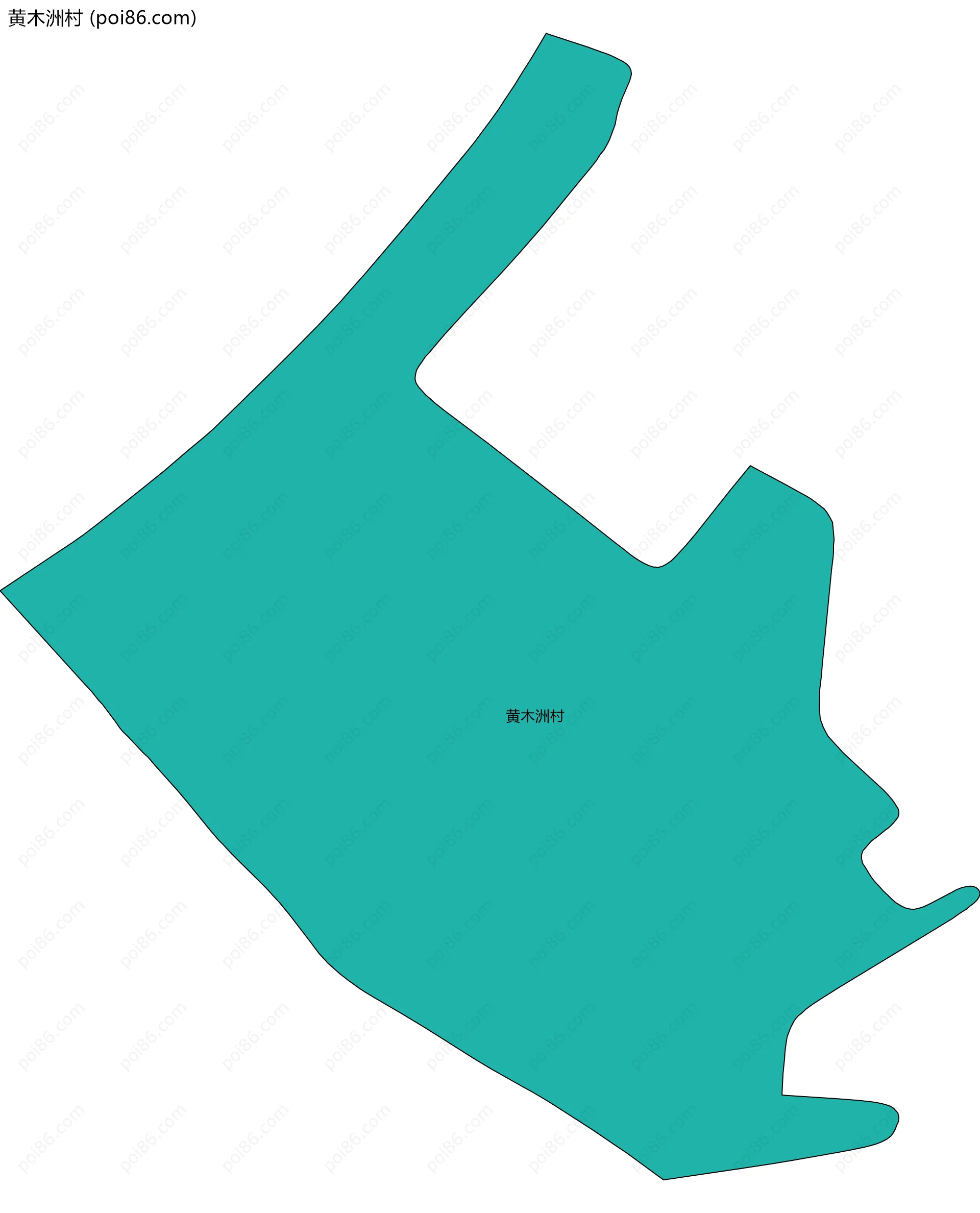 黄木洲村边界地图