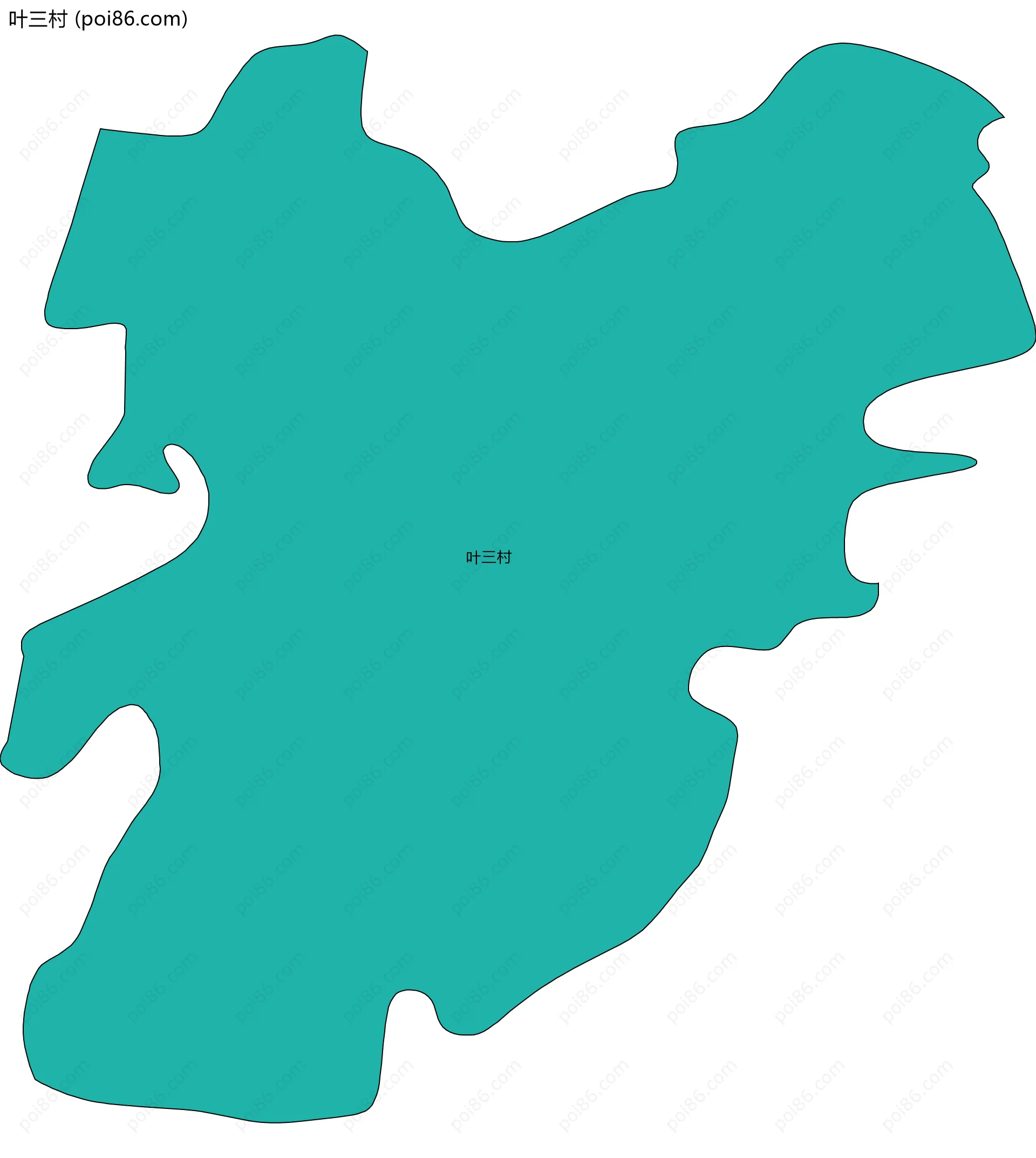 叶三村边界地图