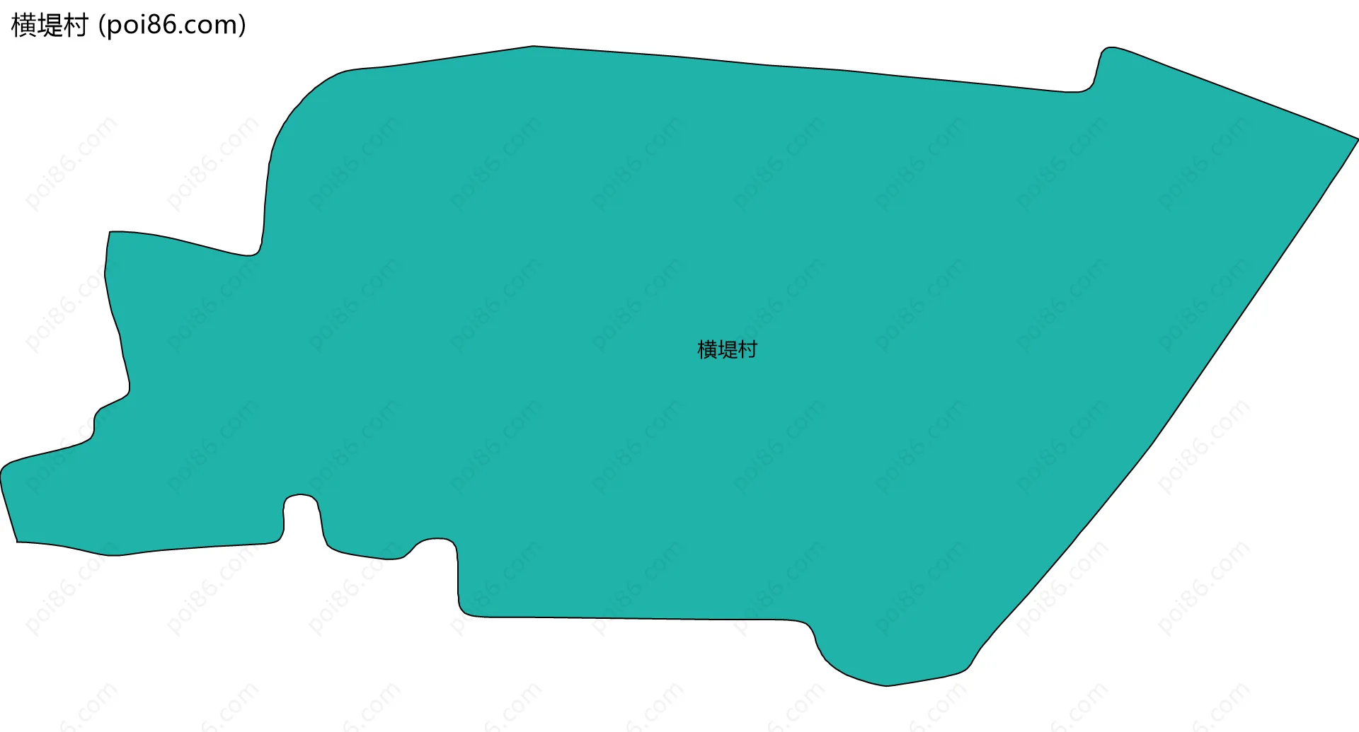 横堤村边界地图