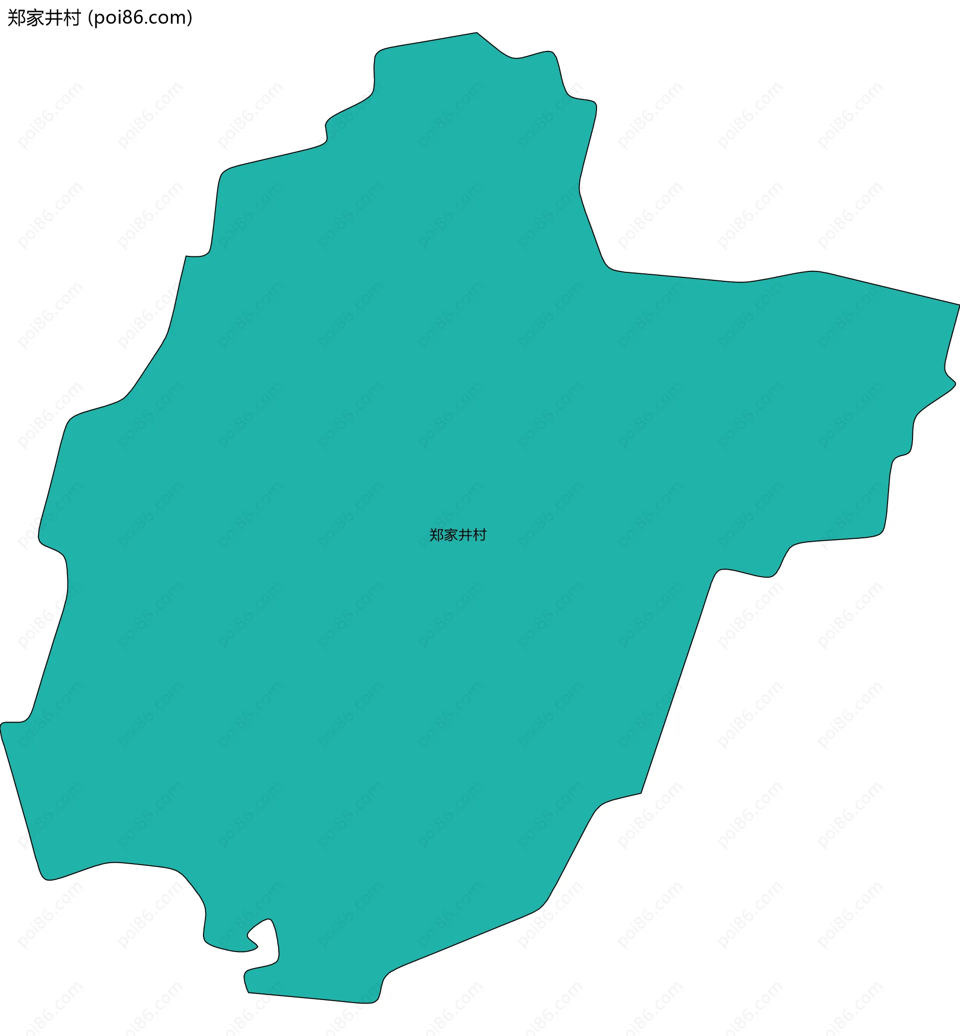 郑家井村边界地图