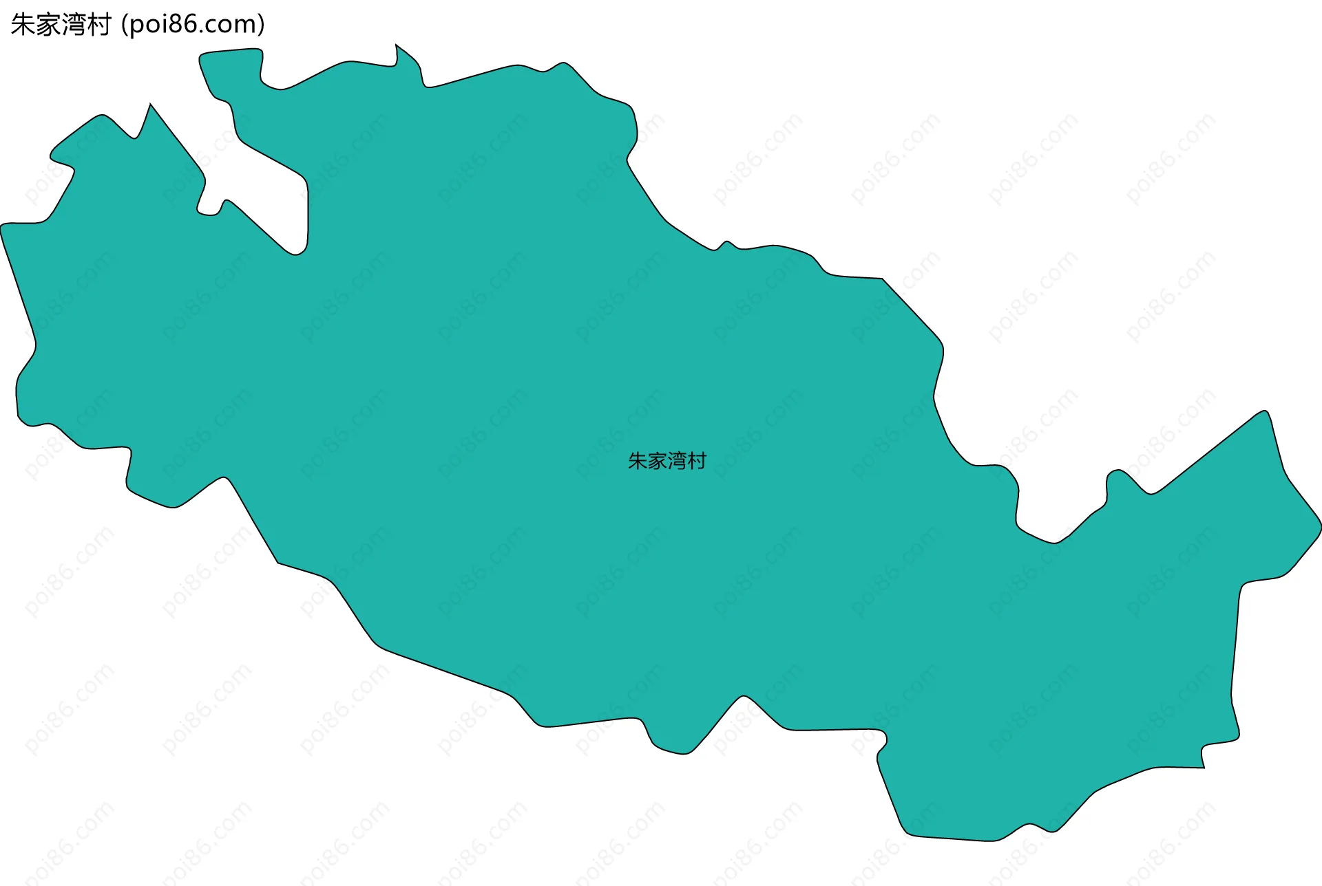 朱家湾村边界地图