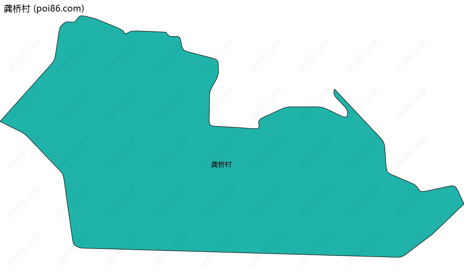 龚桥村边界地图