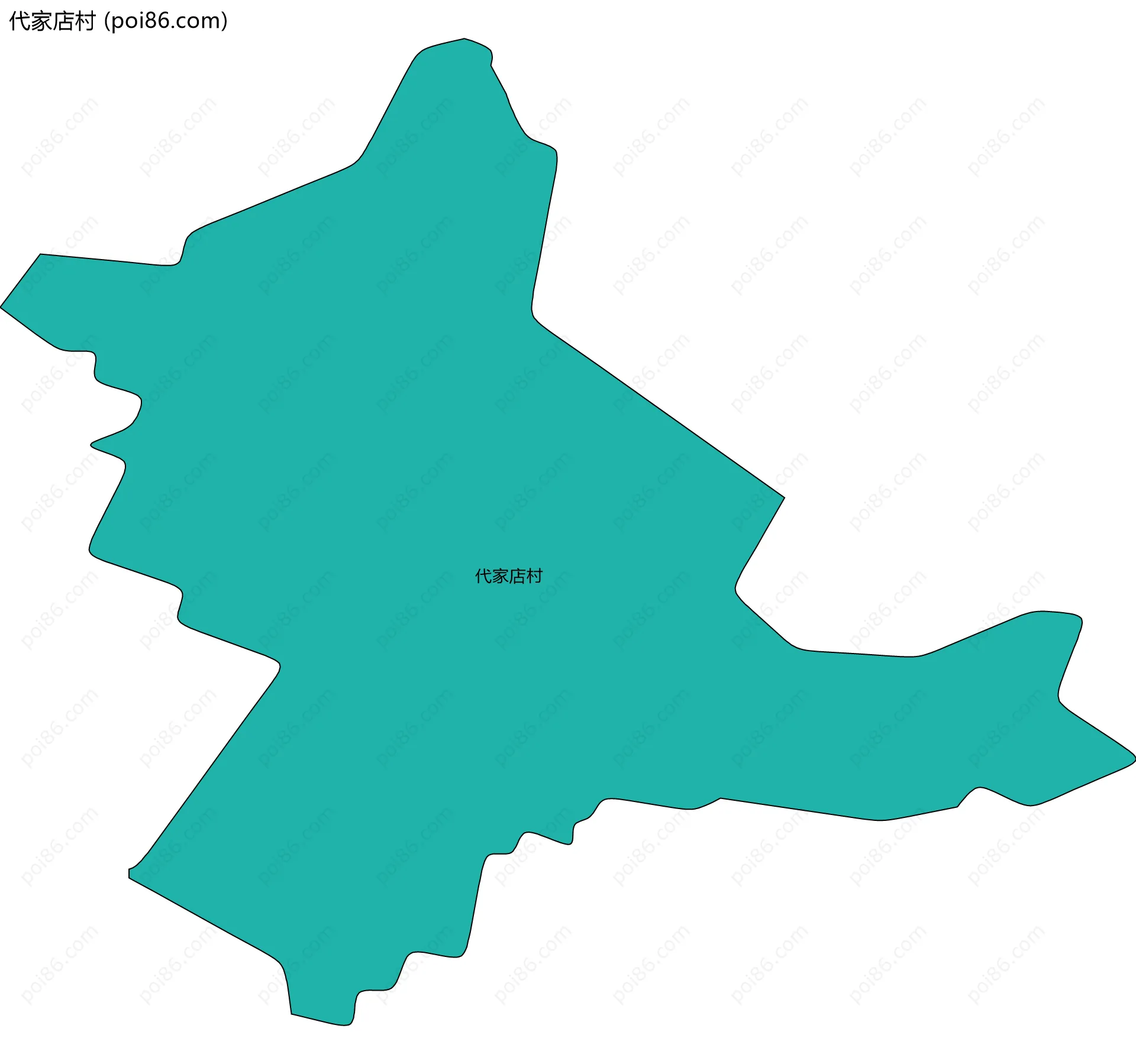 代家店村边界地图