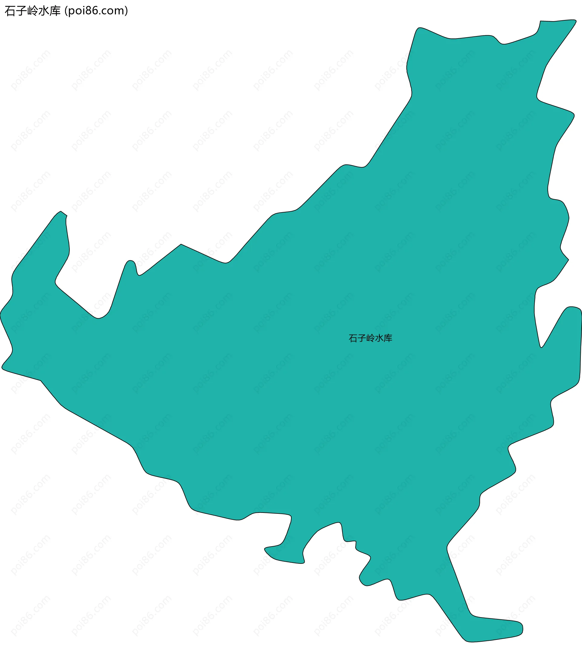 石子岭水库边界地图