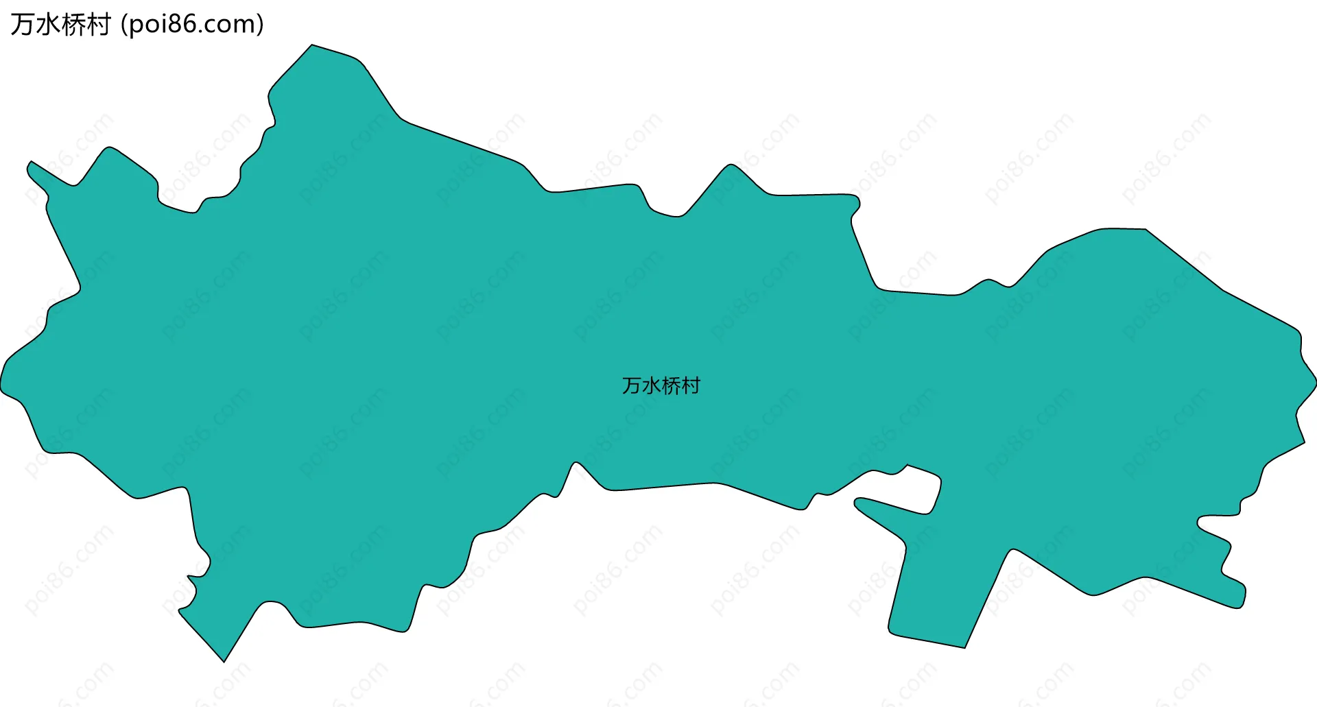 万水桥村边界地图