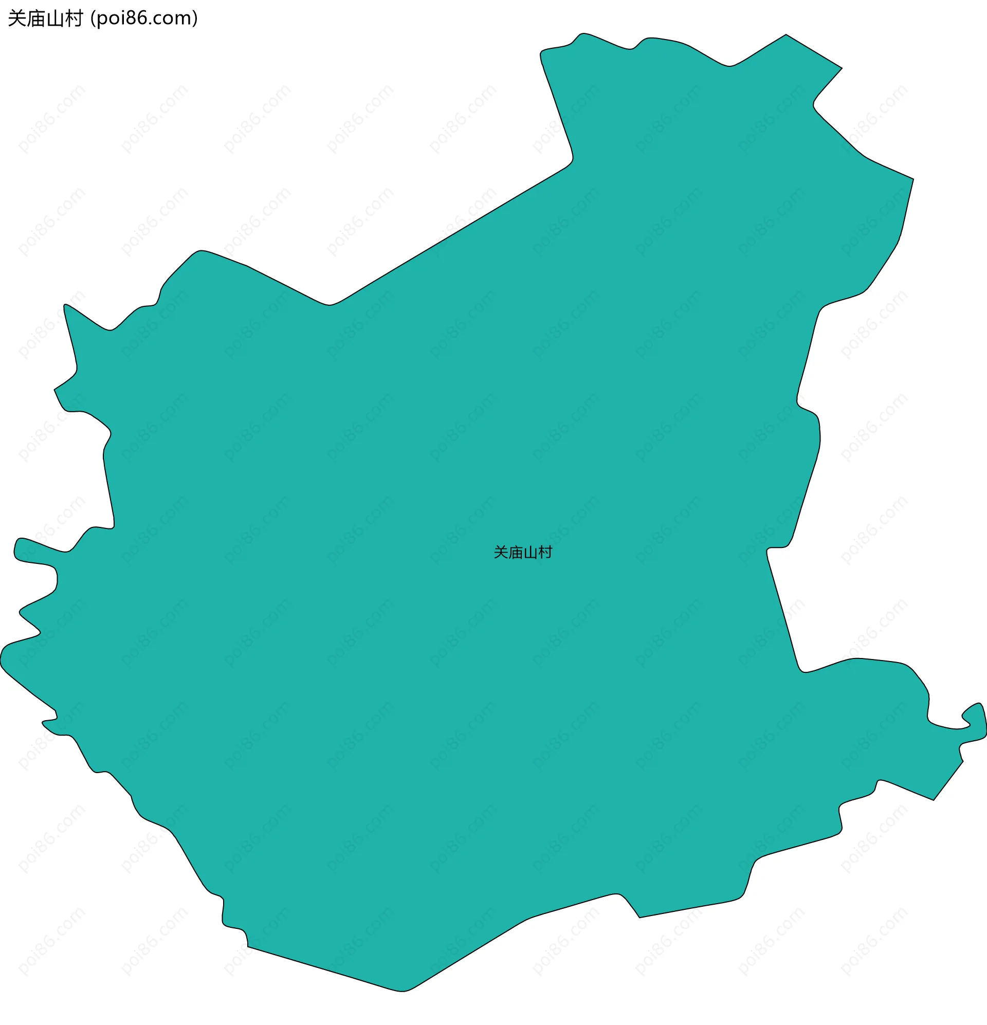 关庙山村边界地图