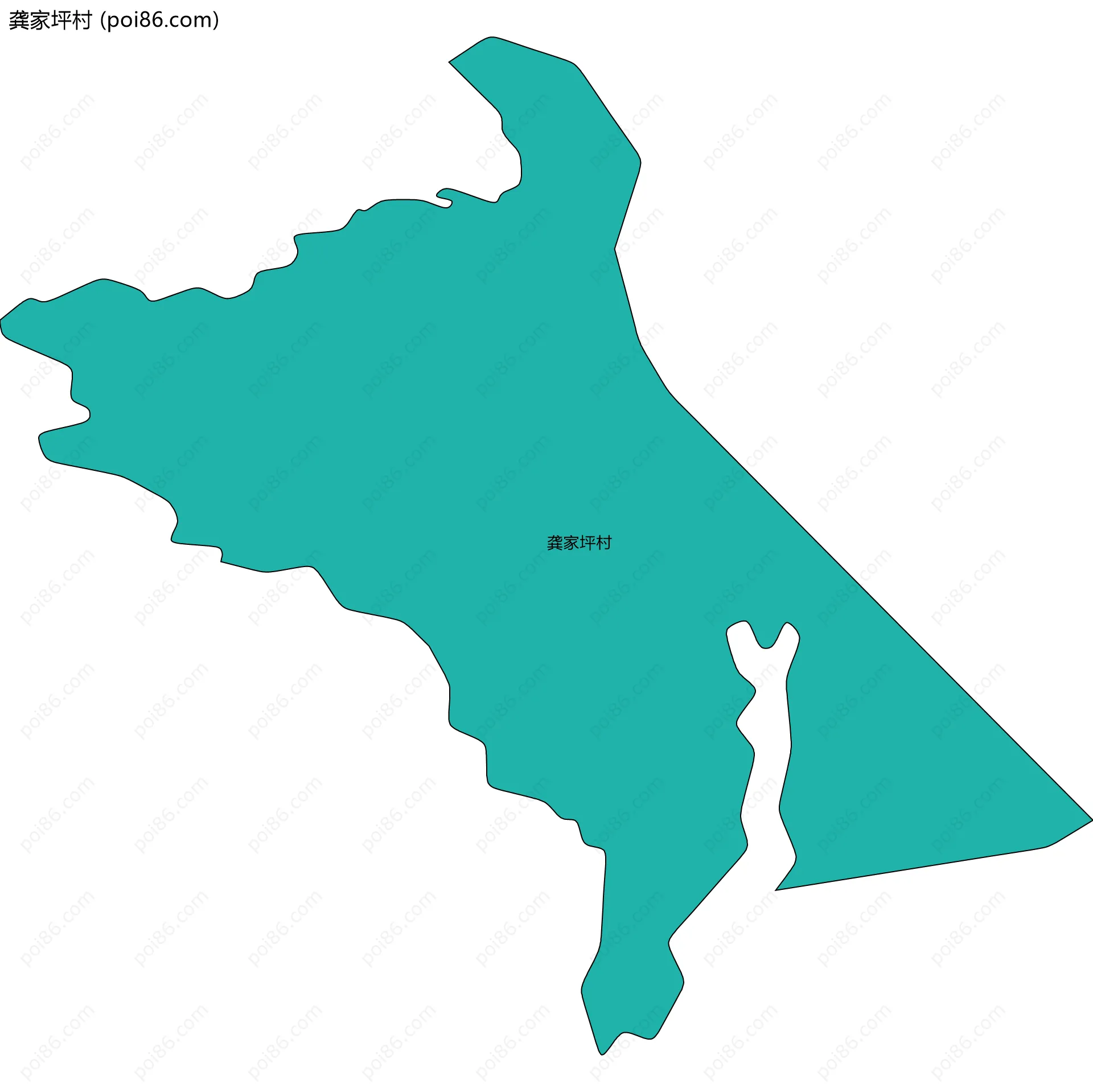 龚家坪村边界地图