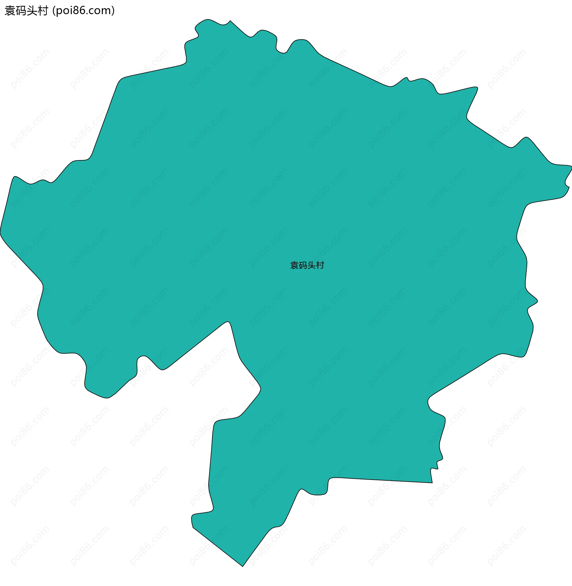 袁码头村边界地图