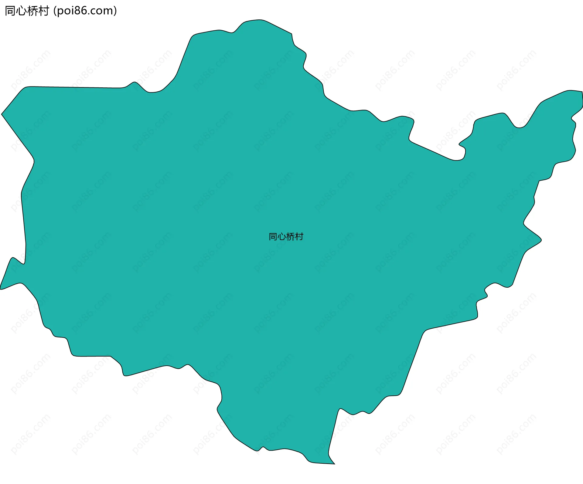 同心桥村边界地图