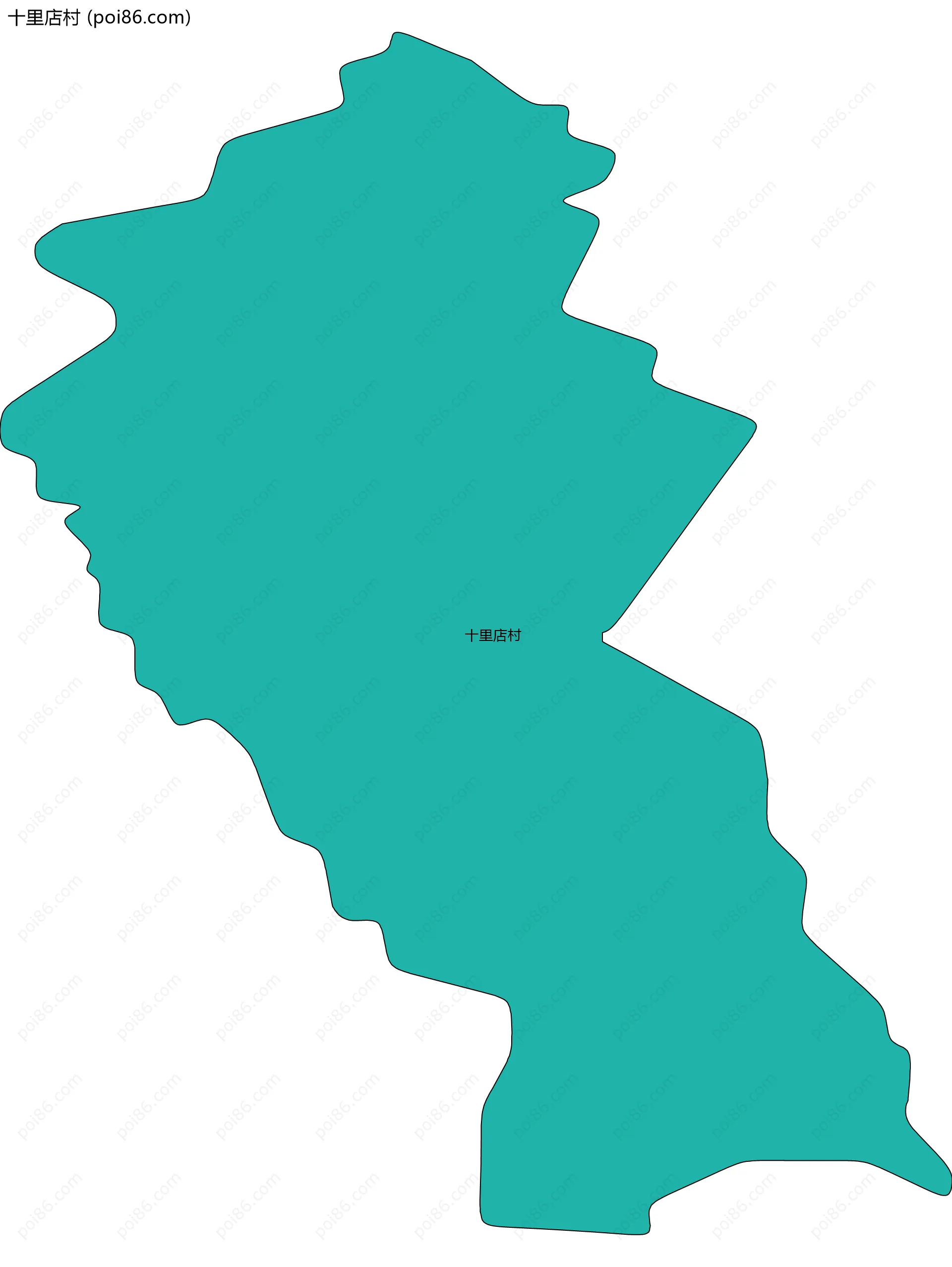 十里店村边界地图