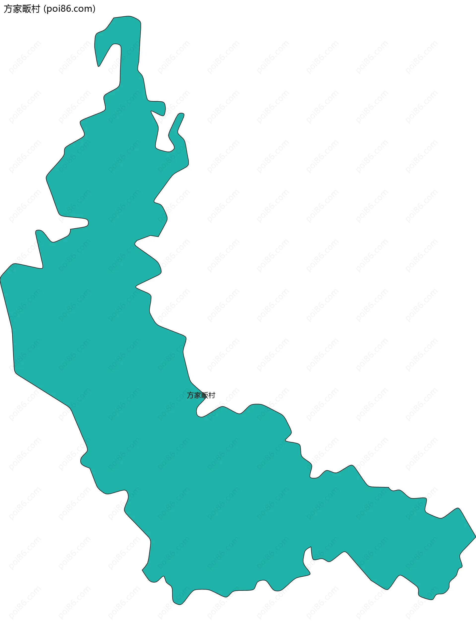 方家畈村边界地图