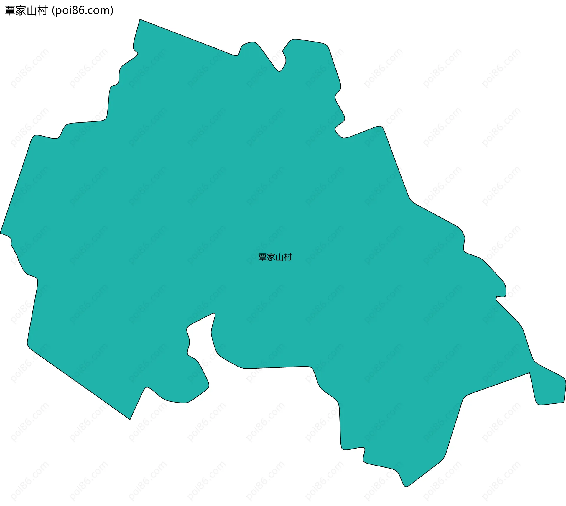 覃家山村边界地图
