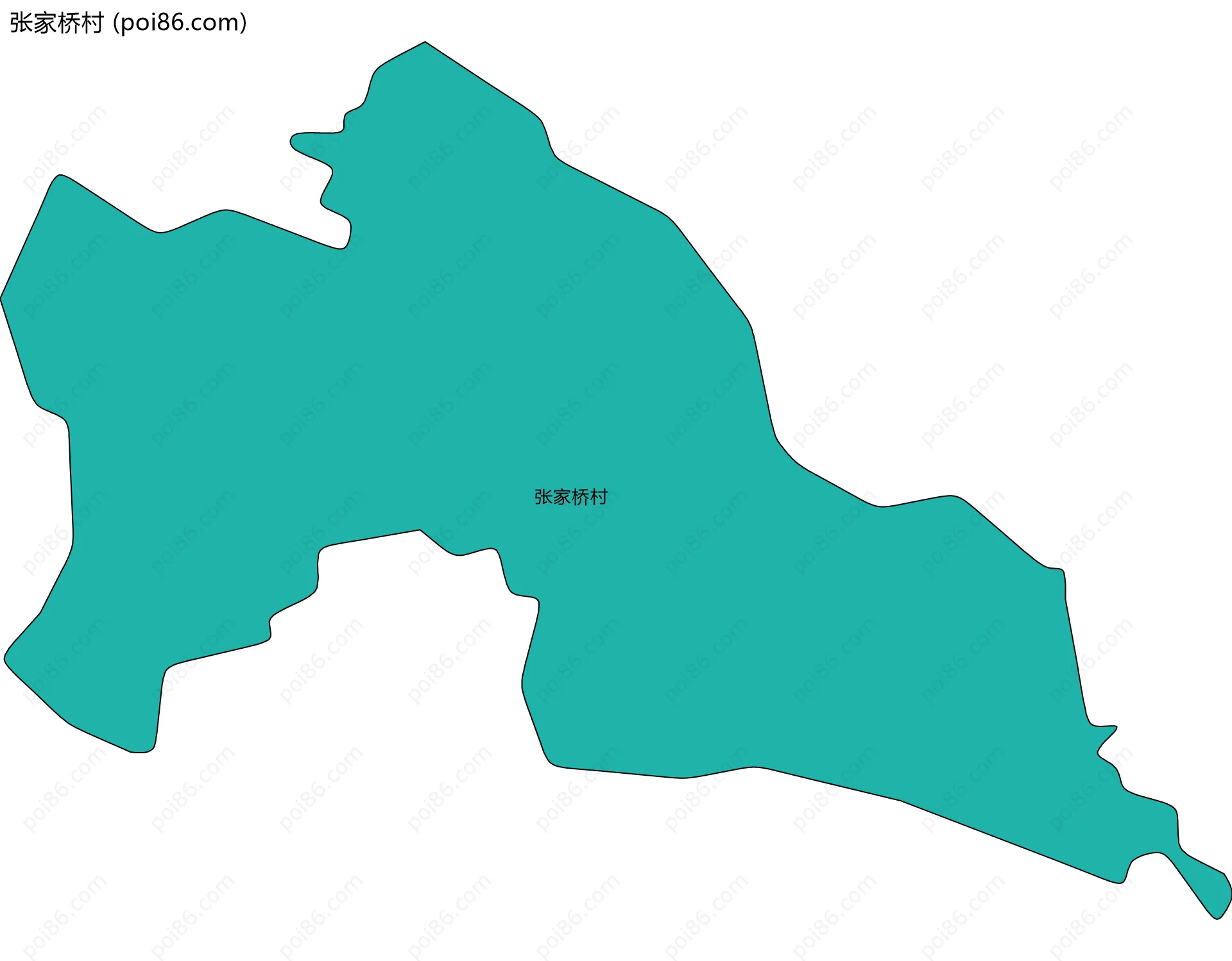 张家桥村边界地图