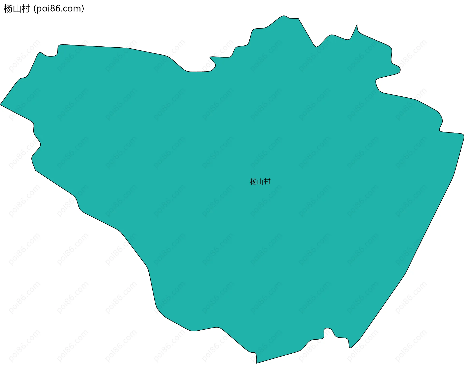 杨山村边界地图