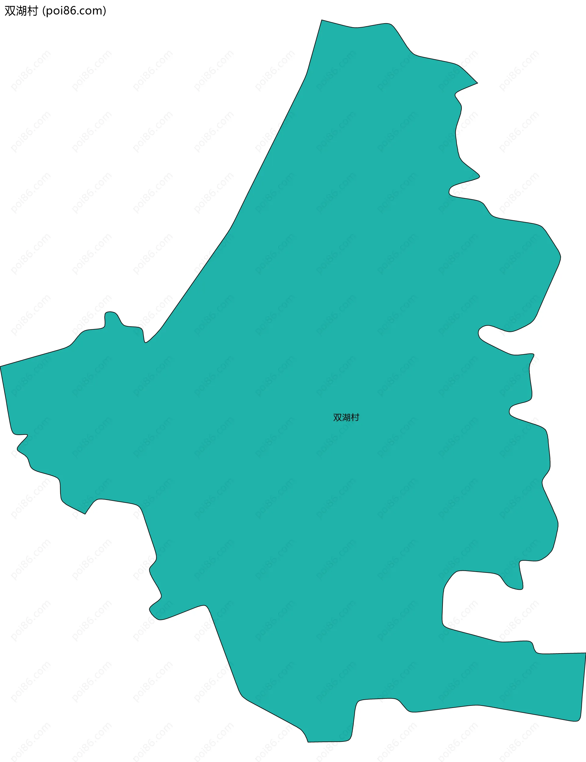 双湖村边界地图