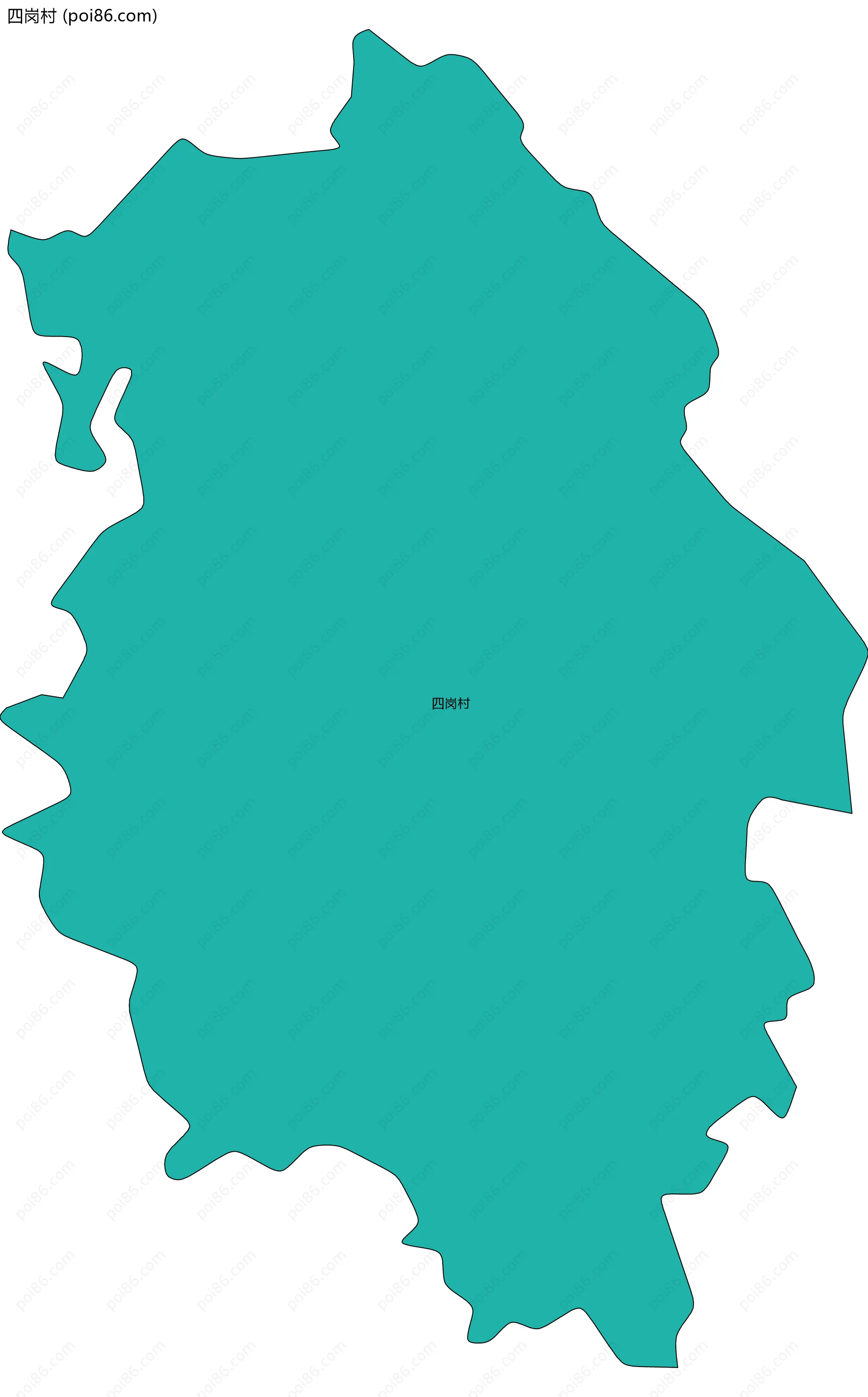 四岗村边界地图