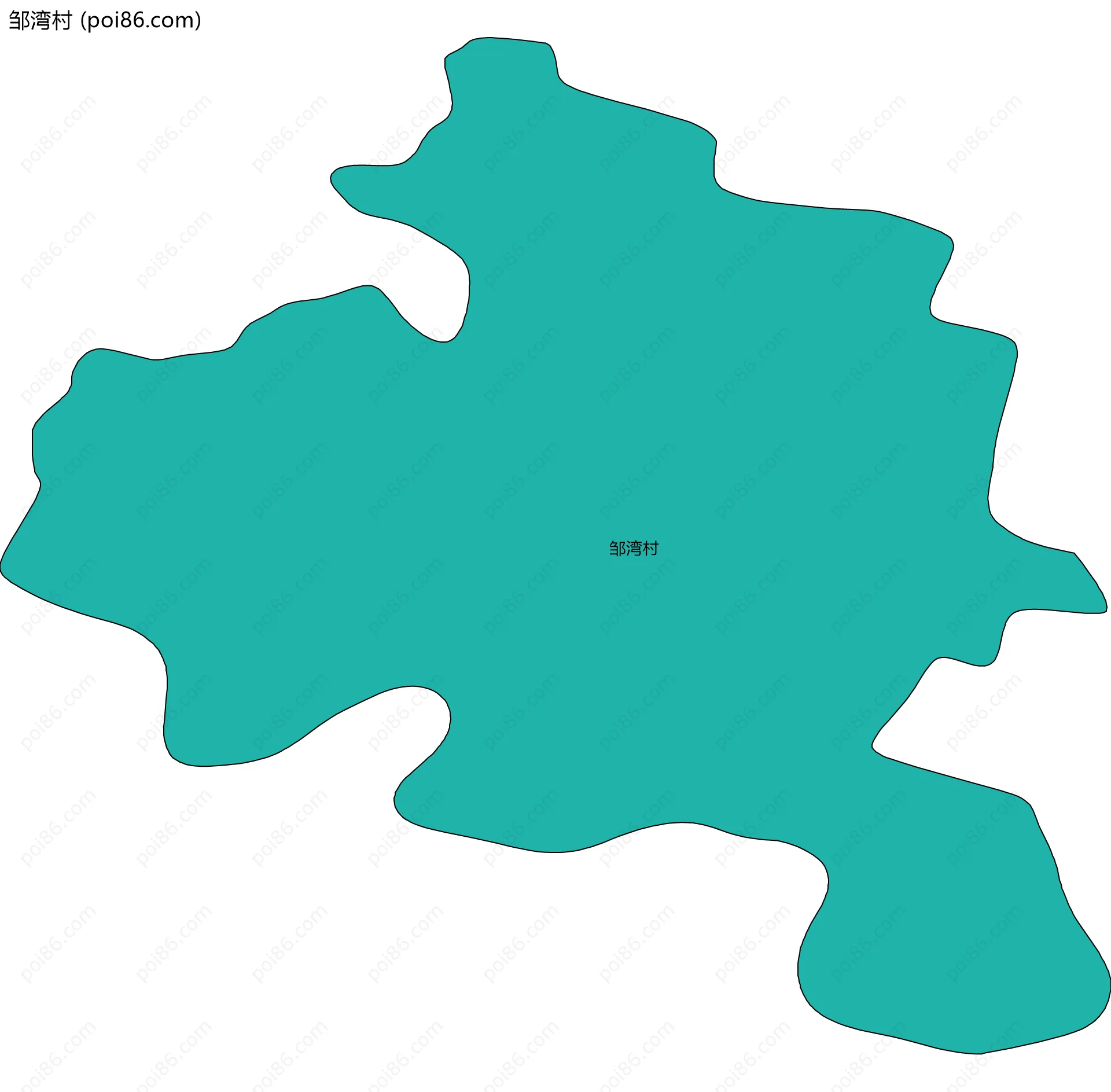 邹湾村边界地图