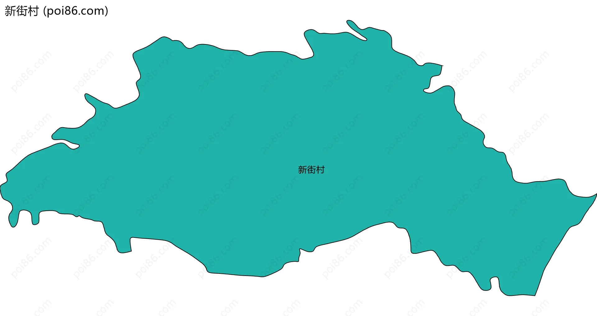 新街村边界地图