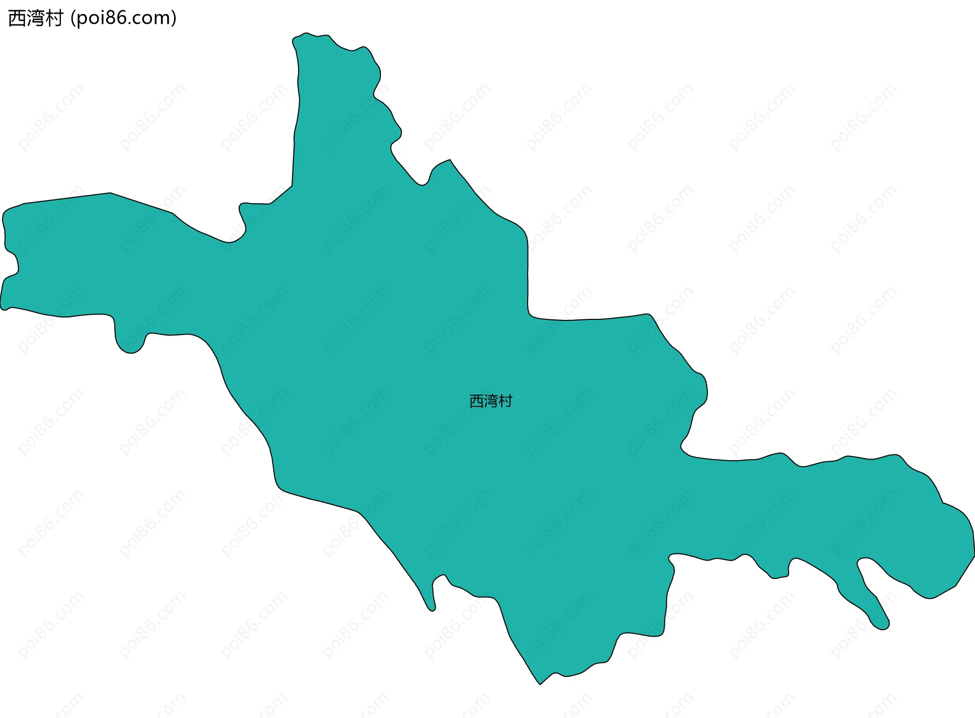 西湾村边界地图