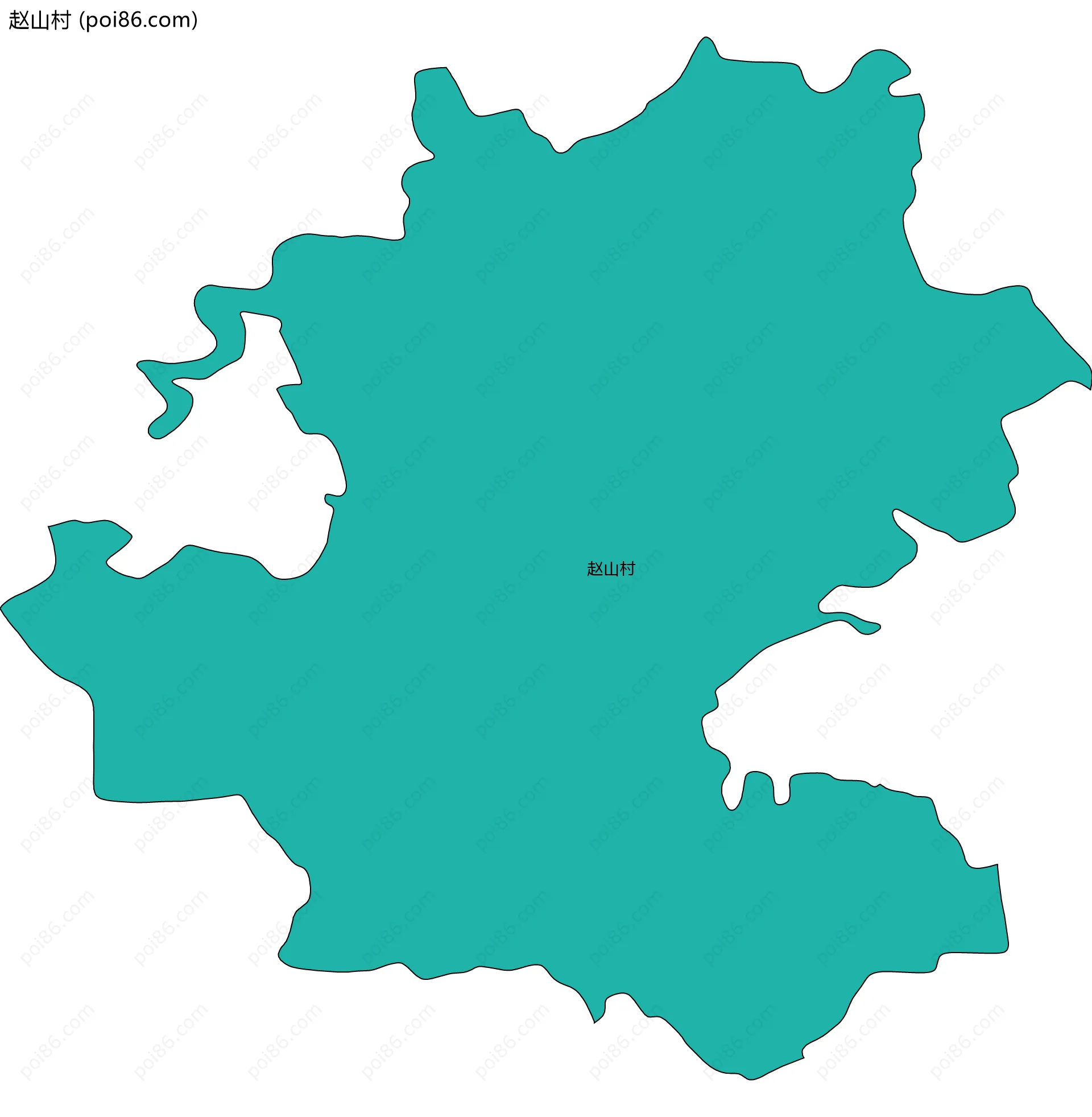 赵山村边界地图