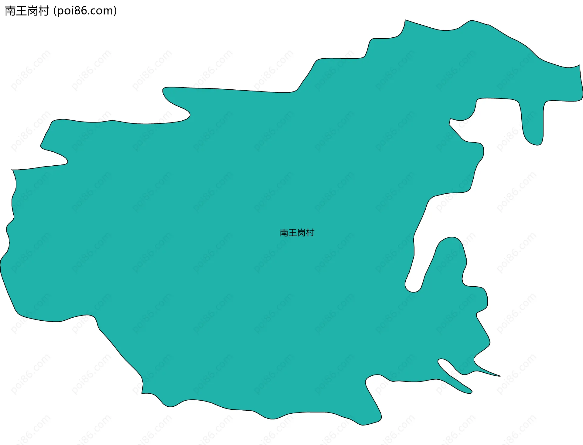 南王岗村边界地图