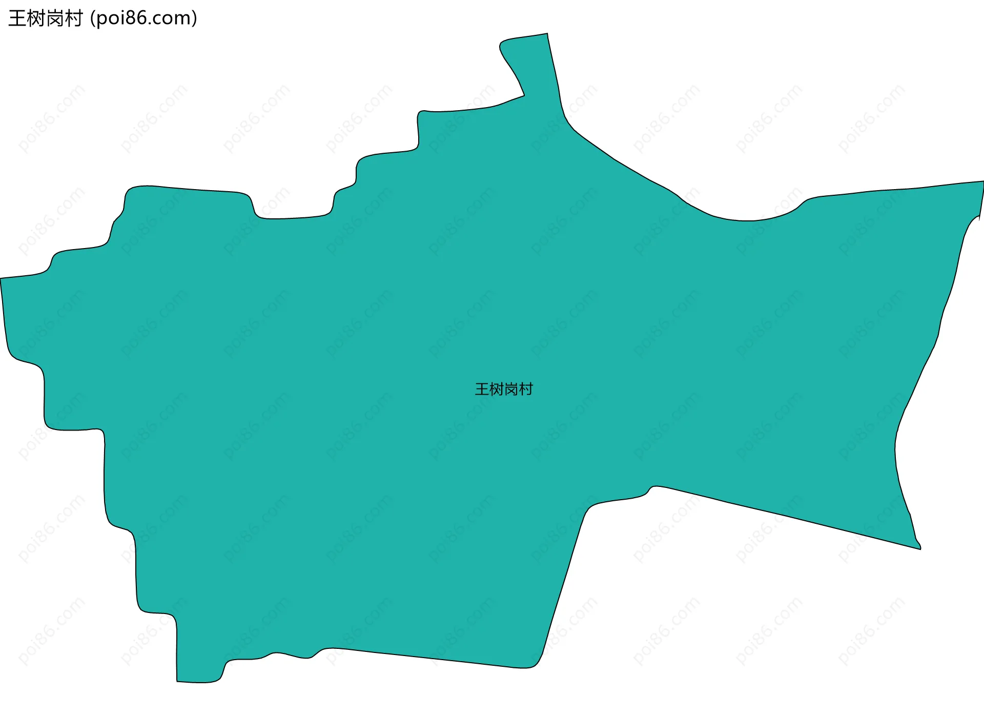 王树岗村边界地图