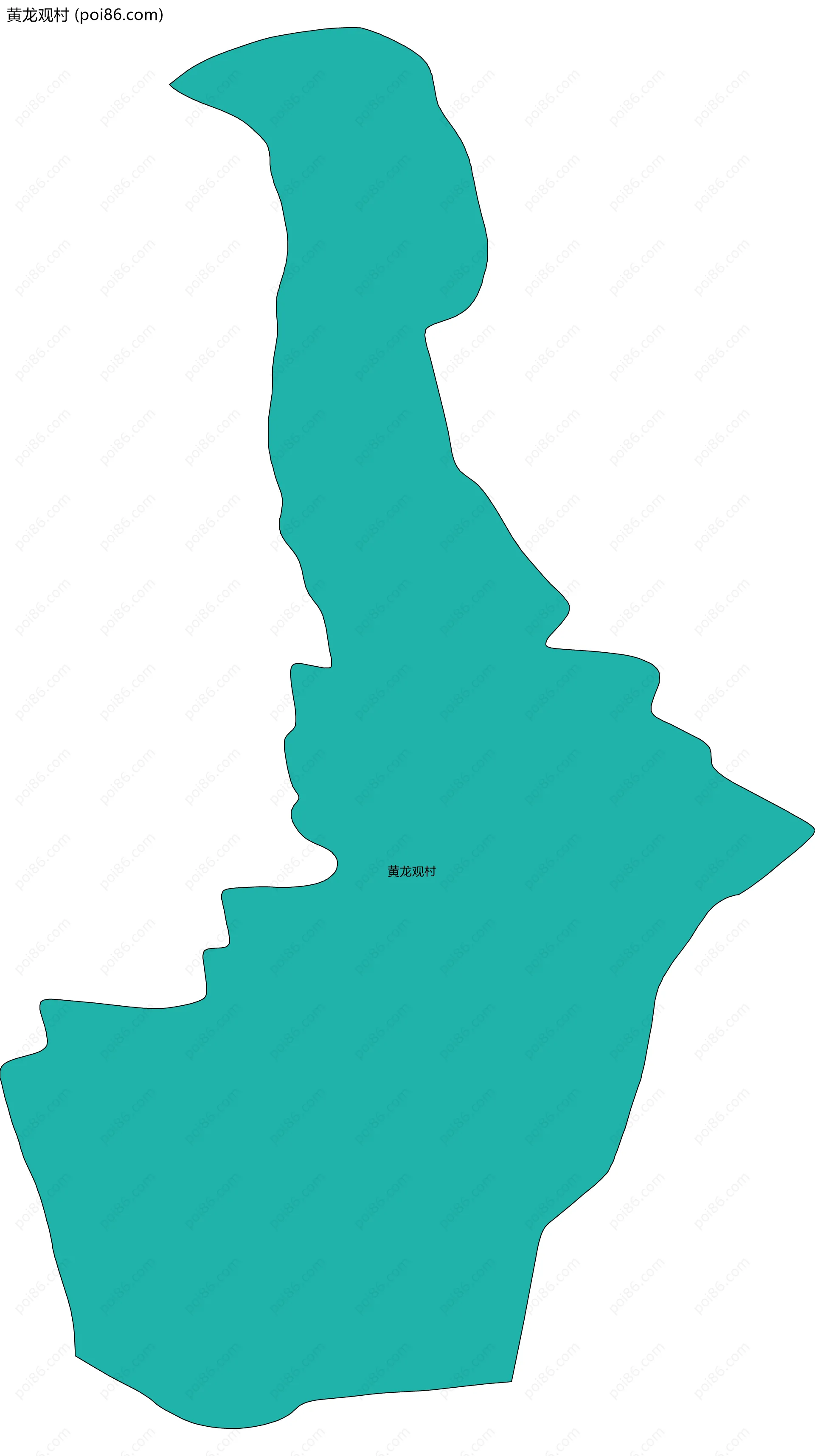 黄龙观村边界地图