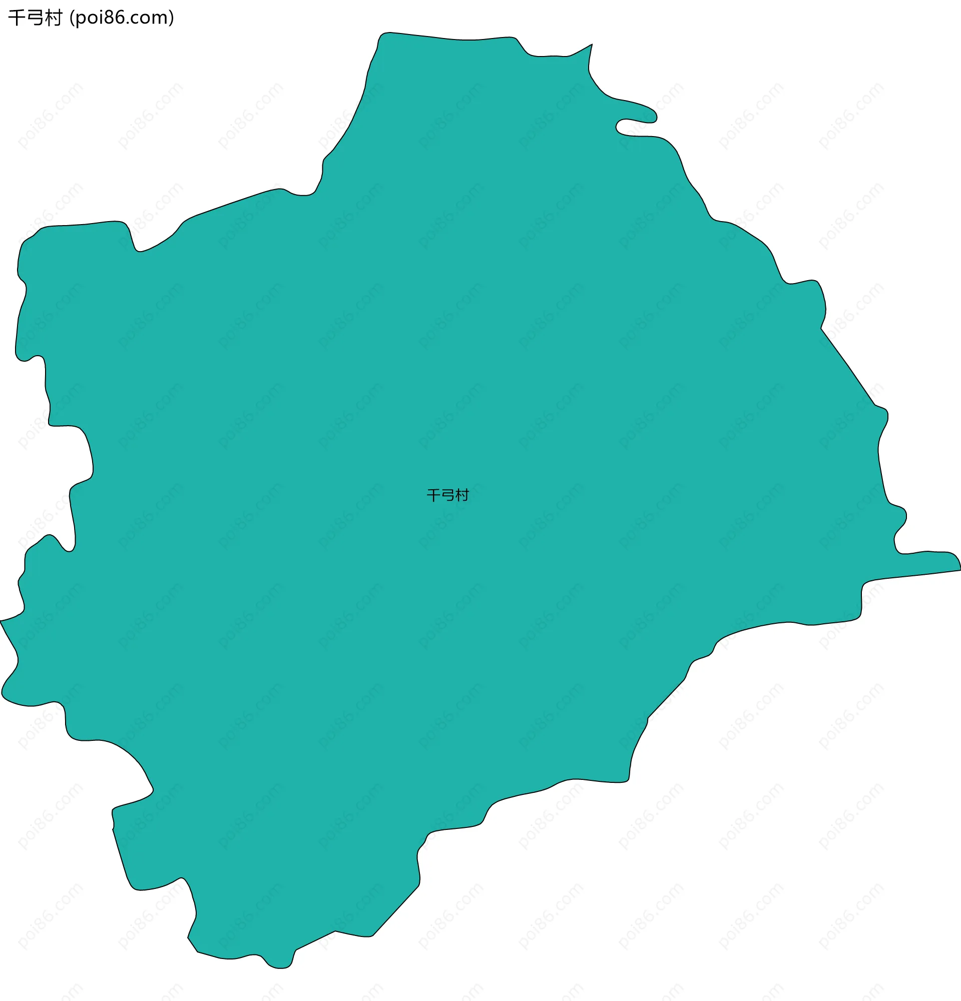 千弓村边界地图