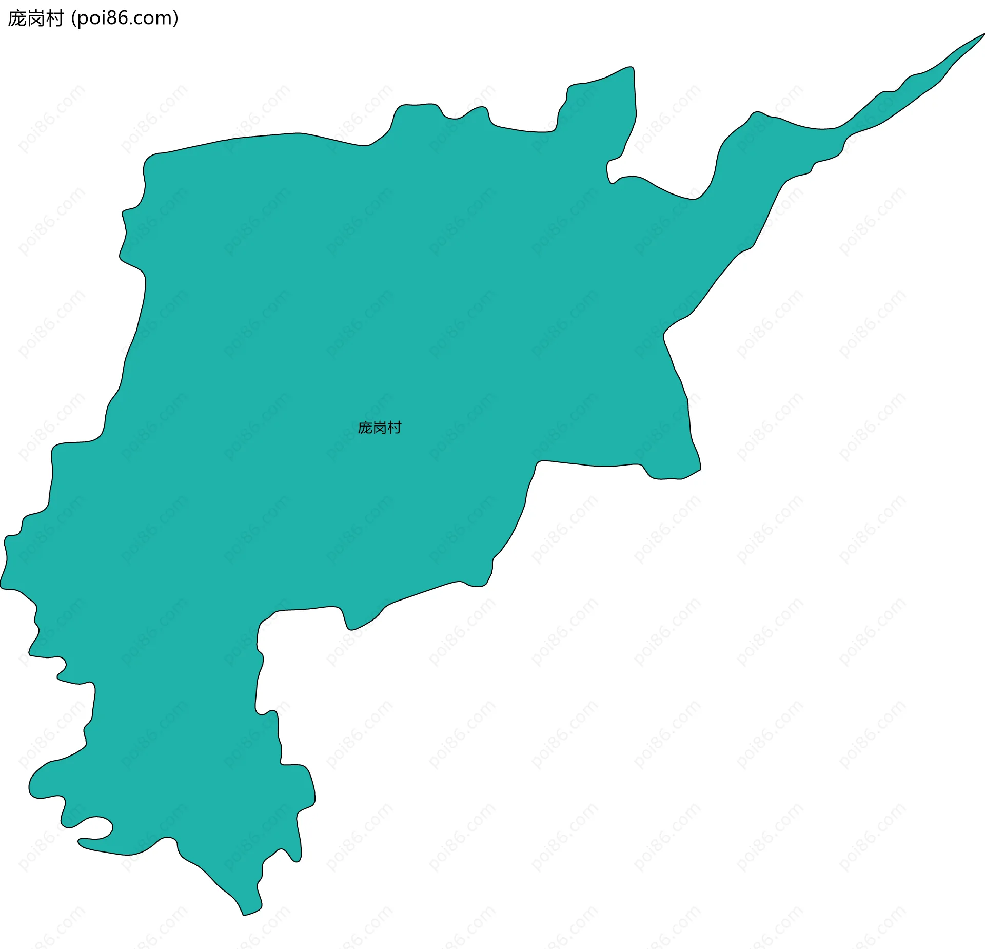 庞岗村边界地图