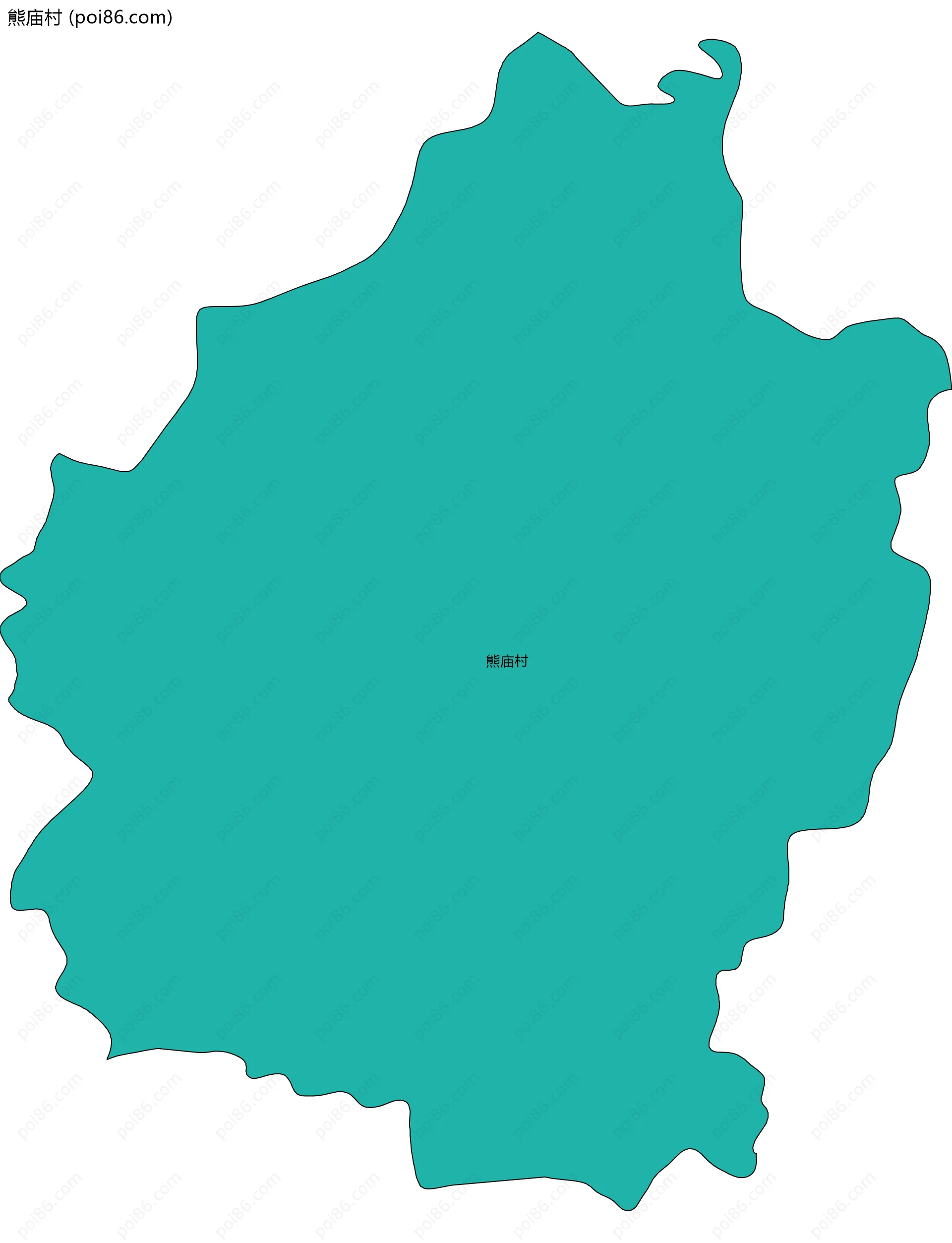 熊庙村边界地图