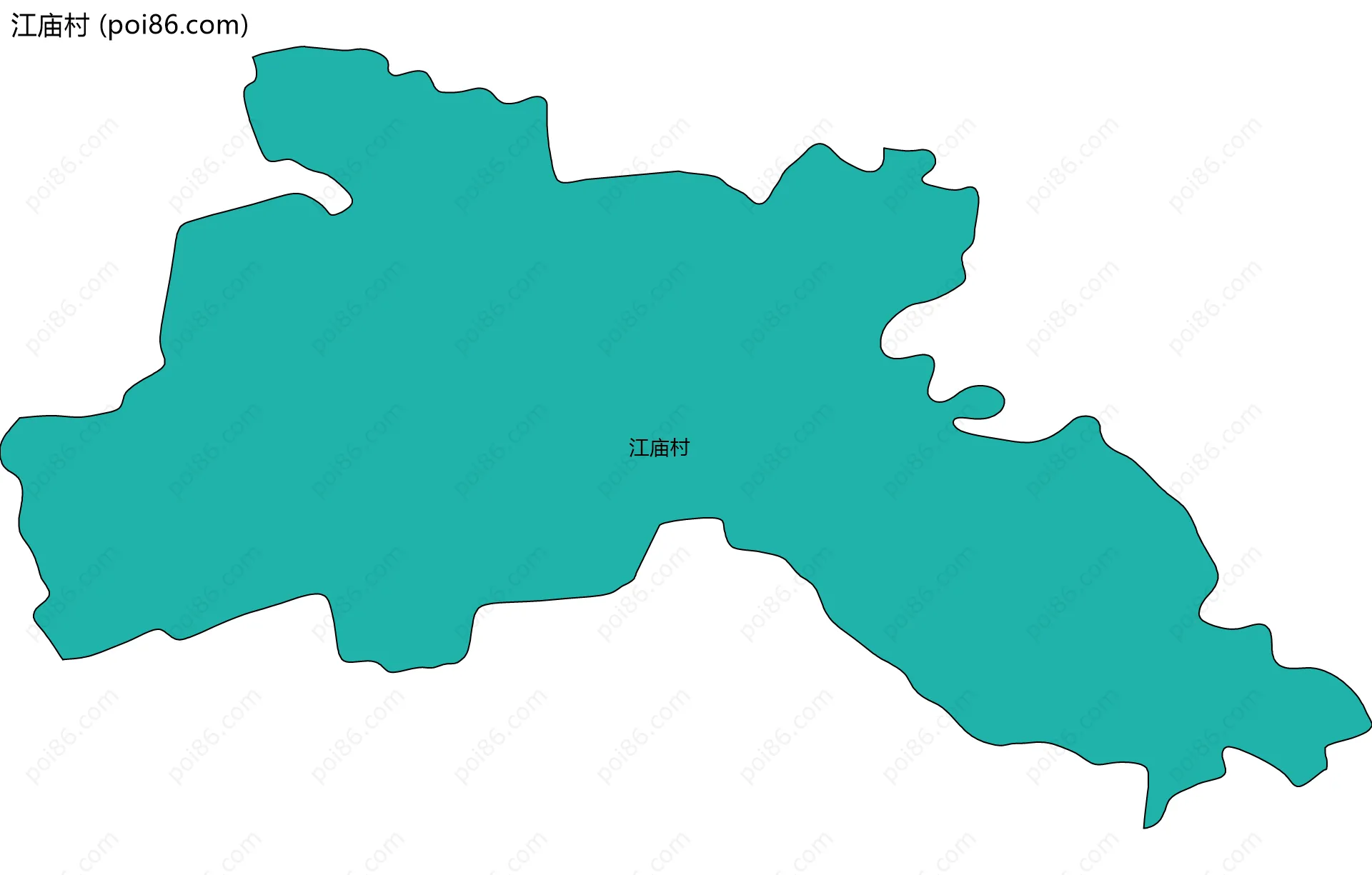 江庙村边界地图