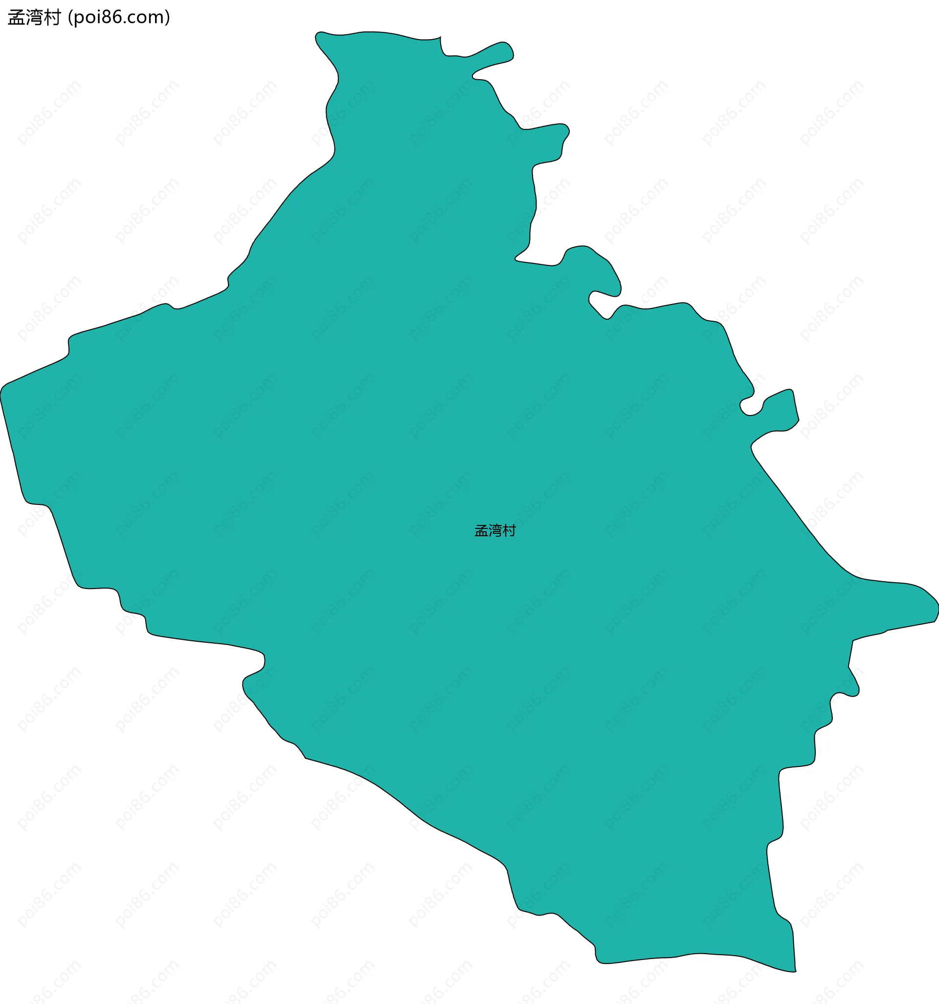 孟湾村边界地图