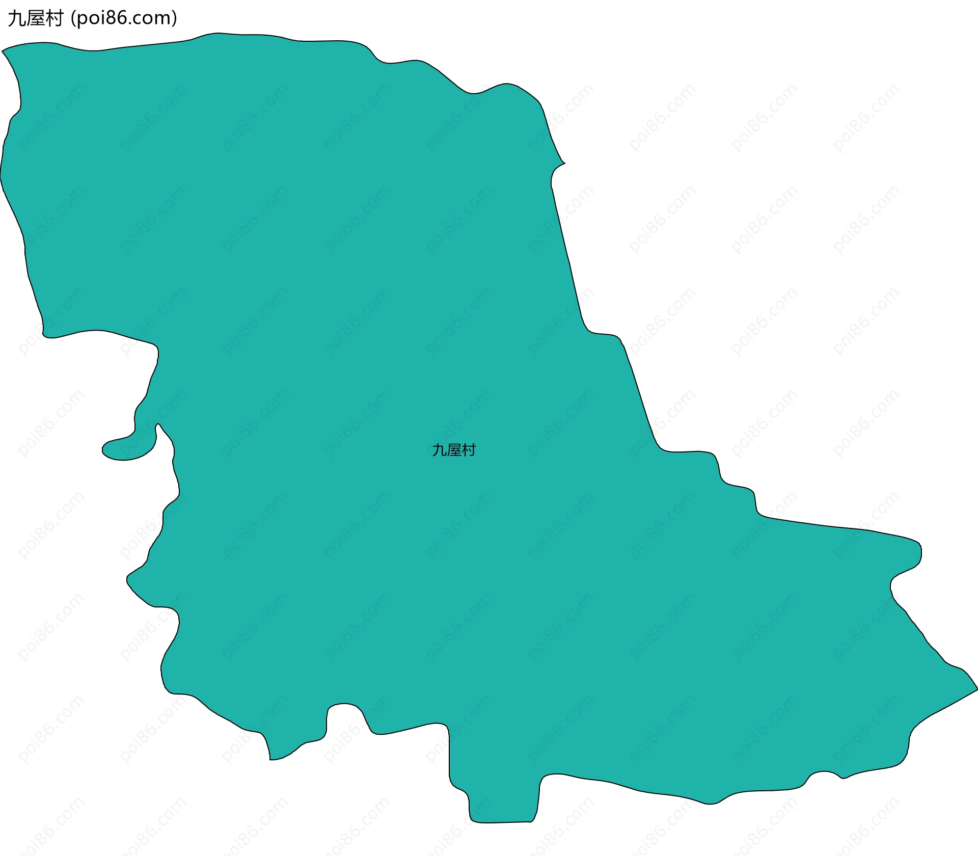 九屋村边界地图