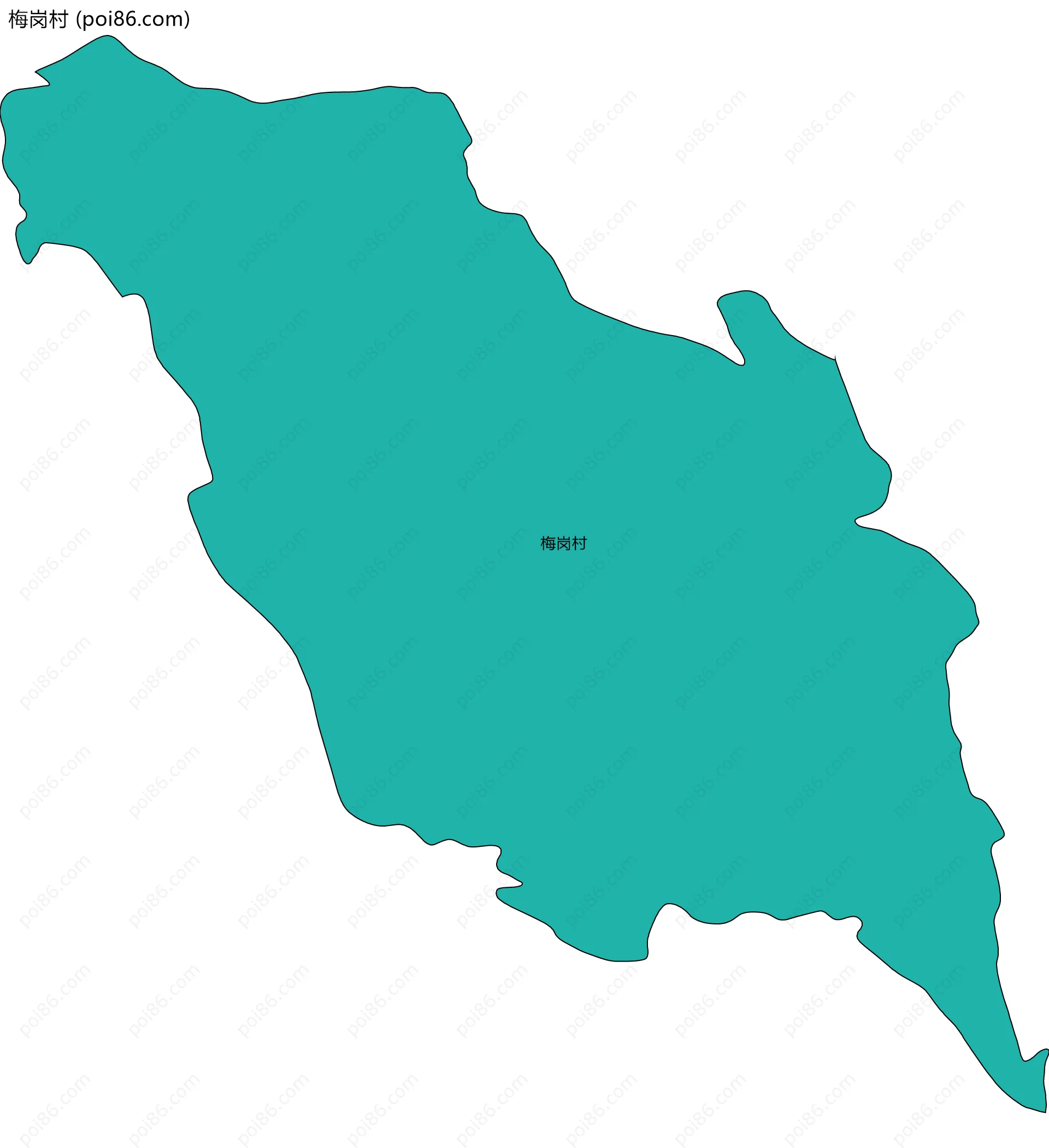 梅岗村边界地图