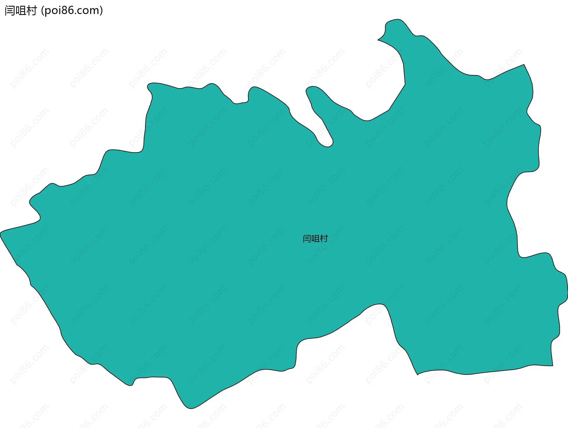 闫咀村边界地图