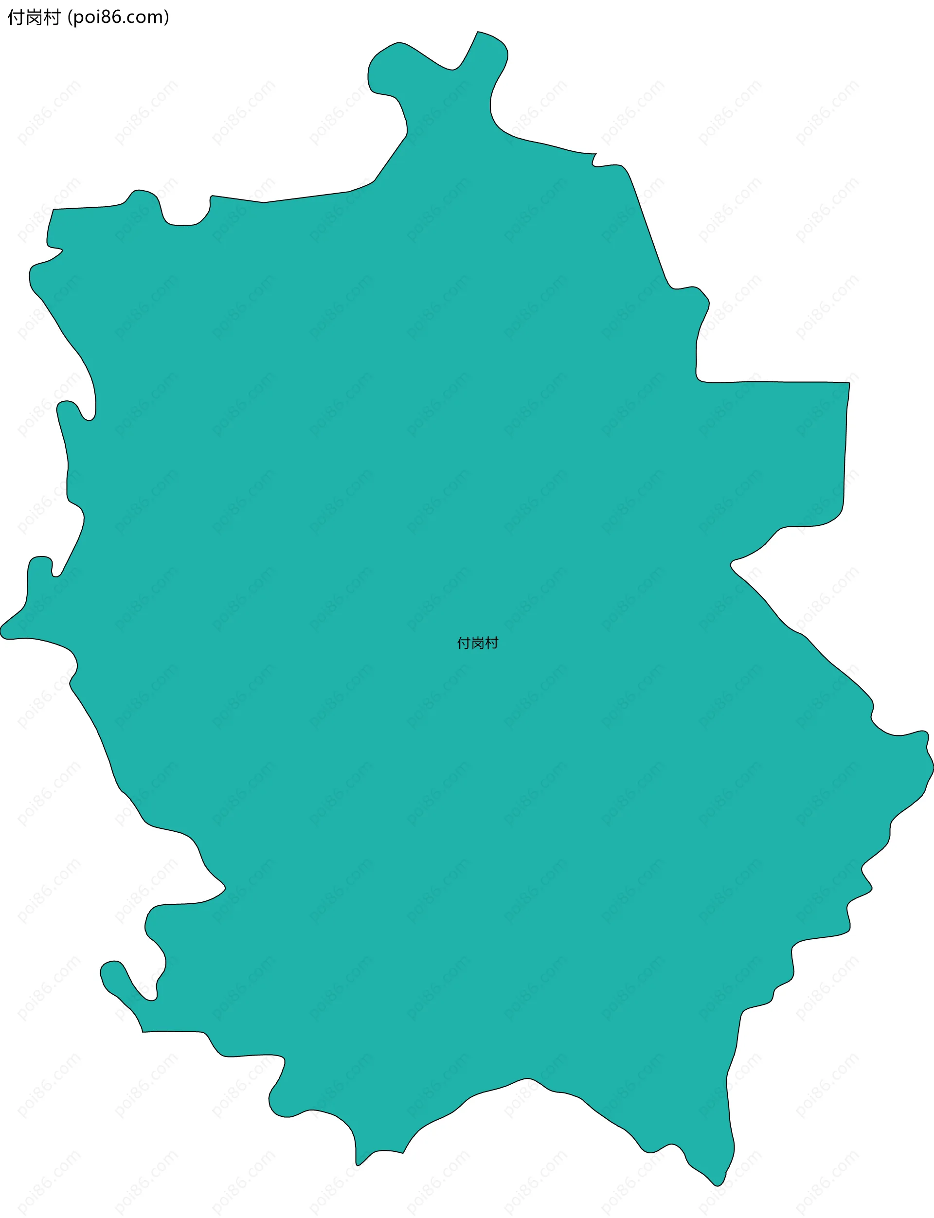 付岗村边界地图