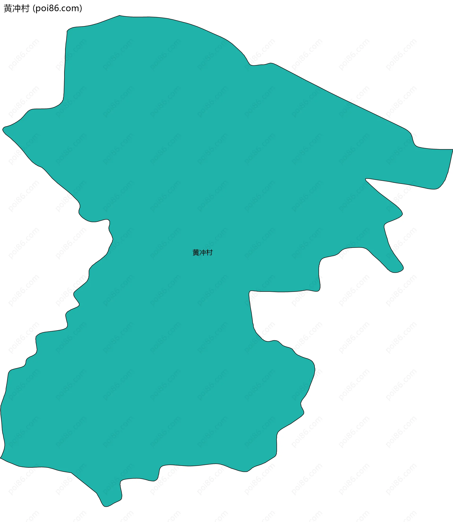 黄冲村边界地图