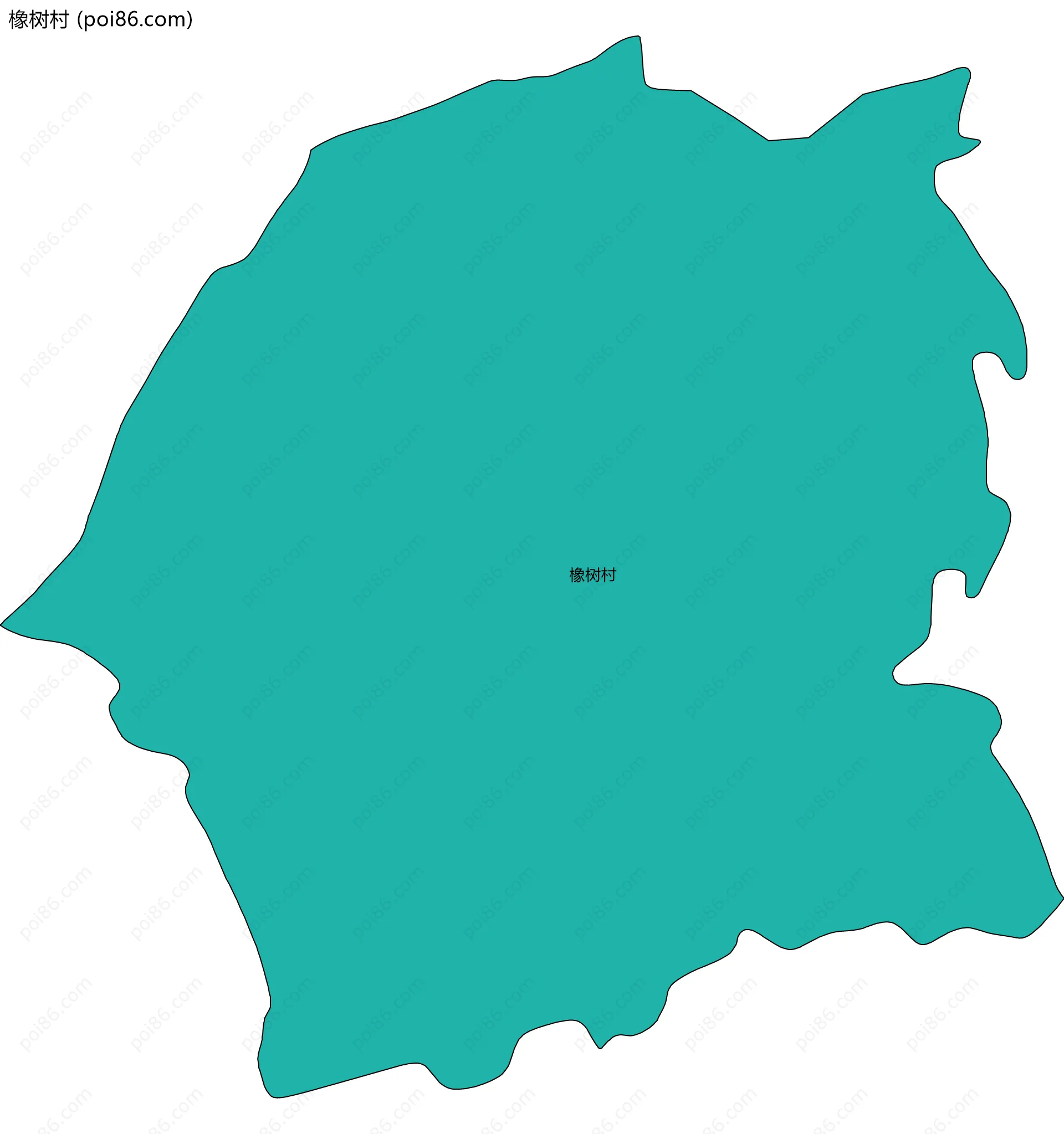 橡树村边界地图