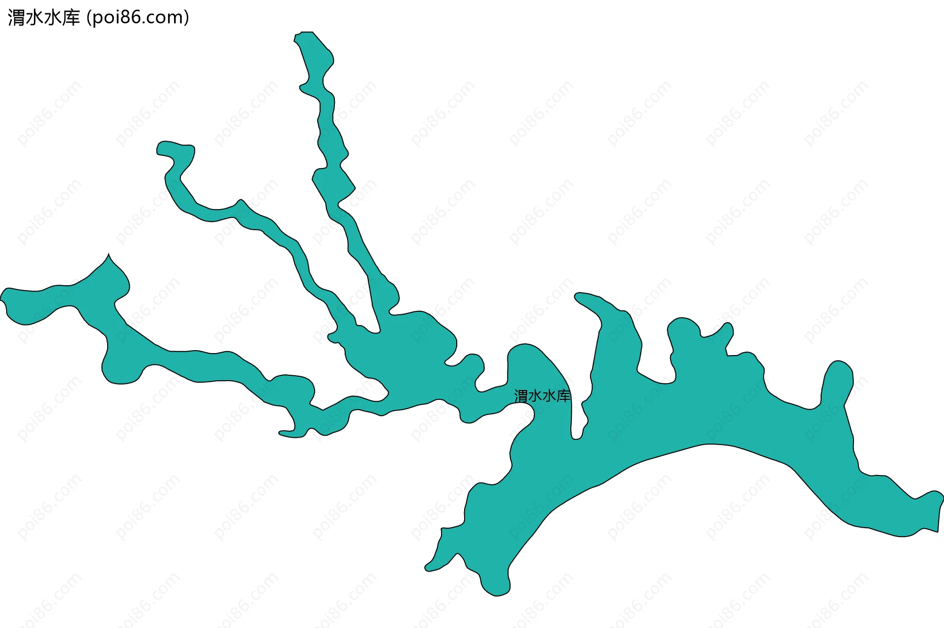 渭水水库边界地图