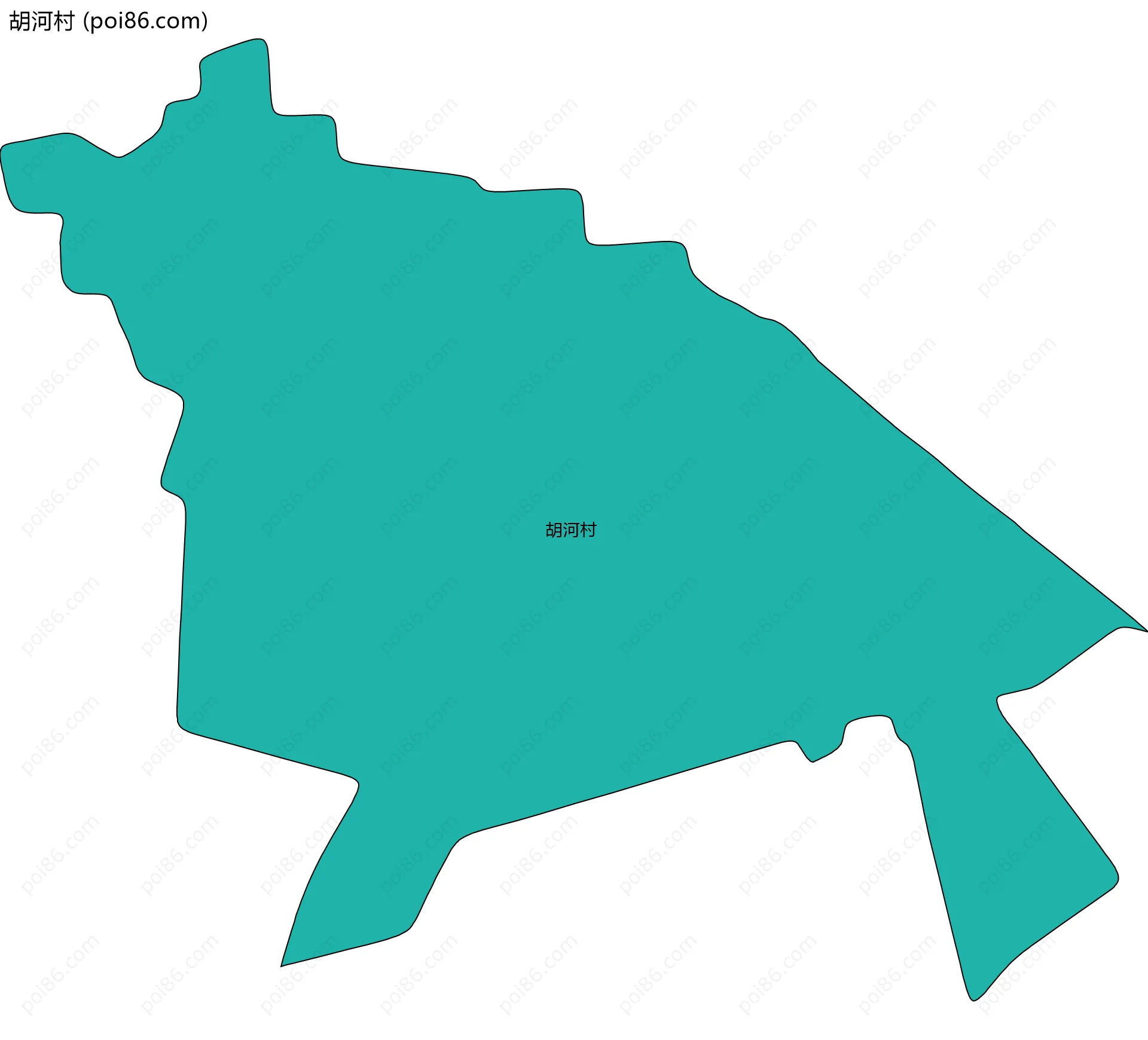 胡河村边界地图