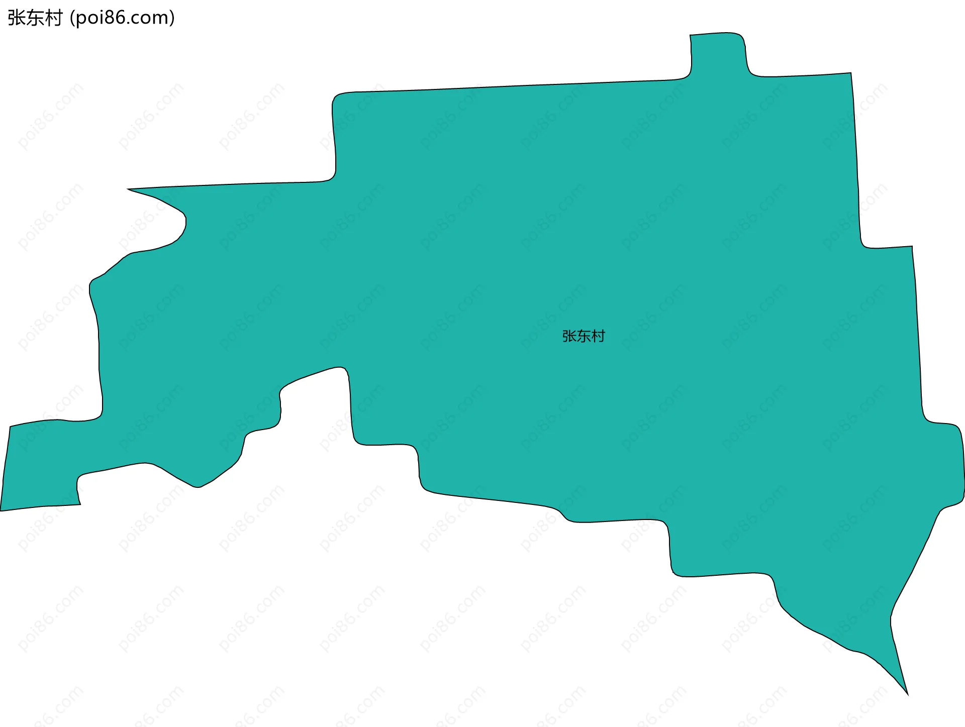 张东村边界地图