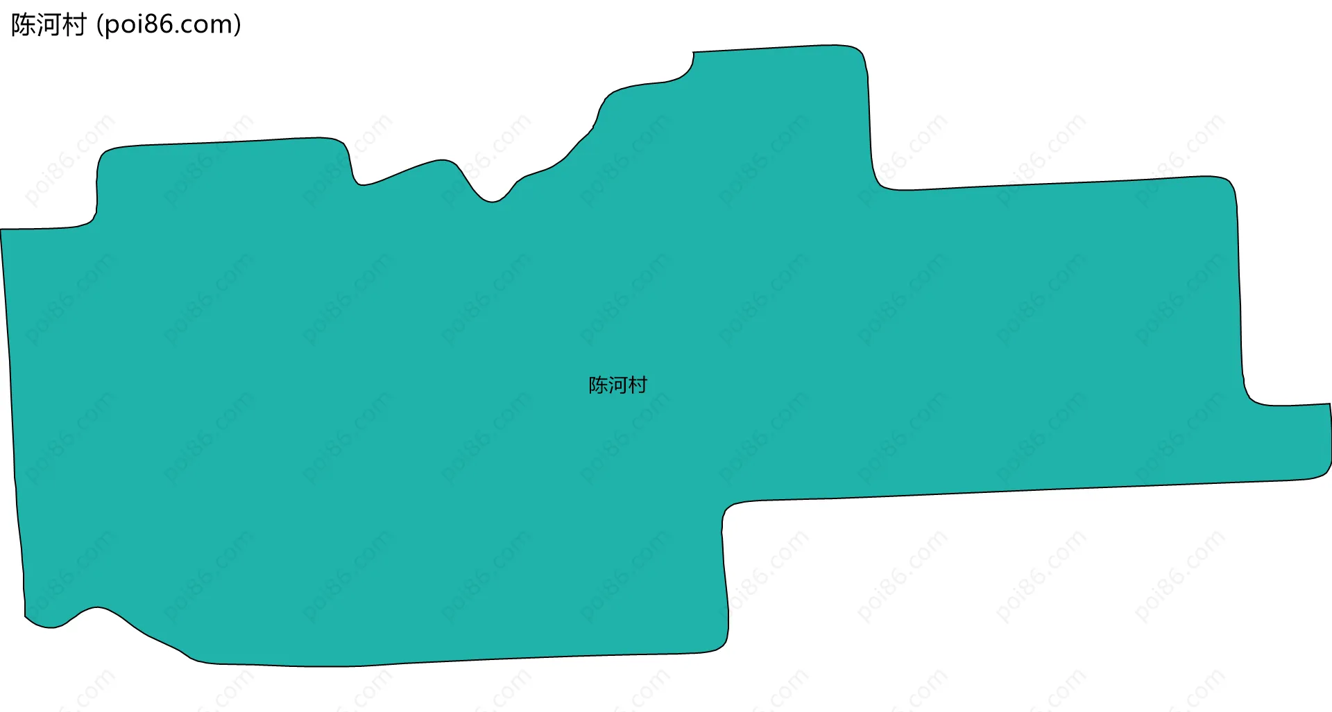 陈河村边界地图