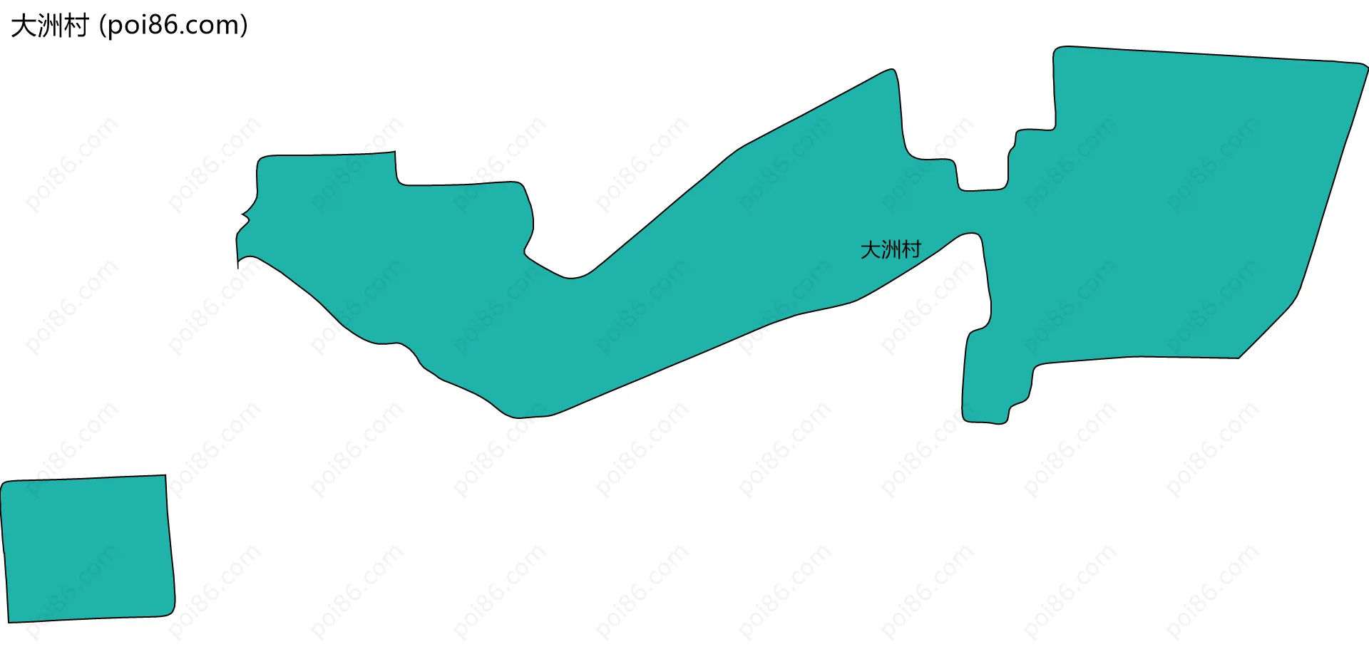 大洲村边界地图