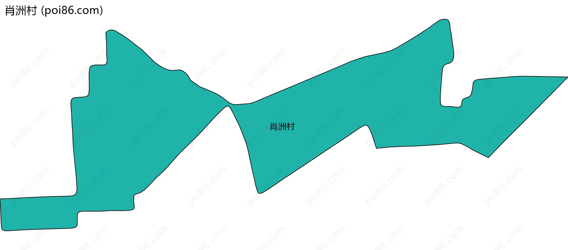 肖洲村边界地图