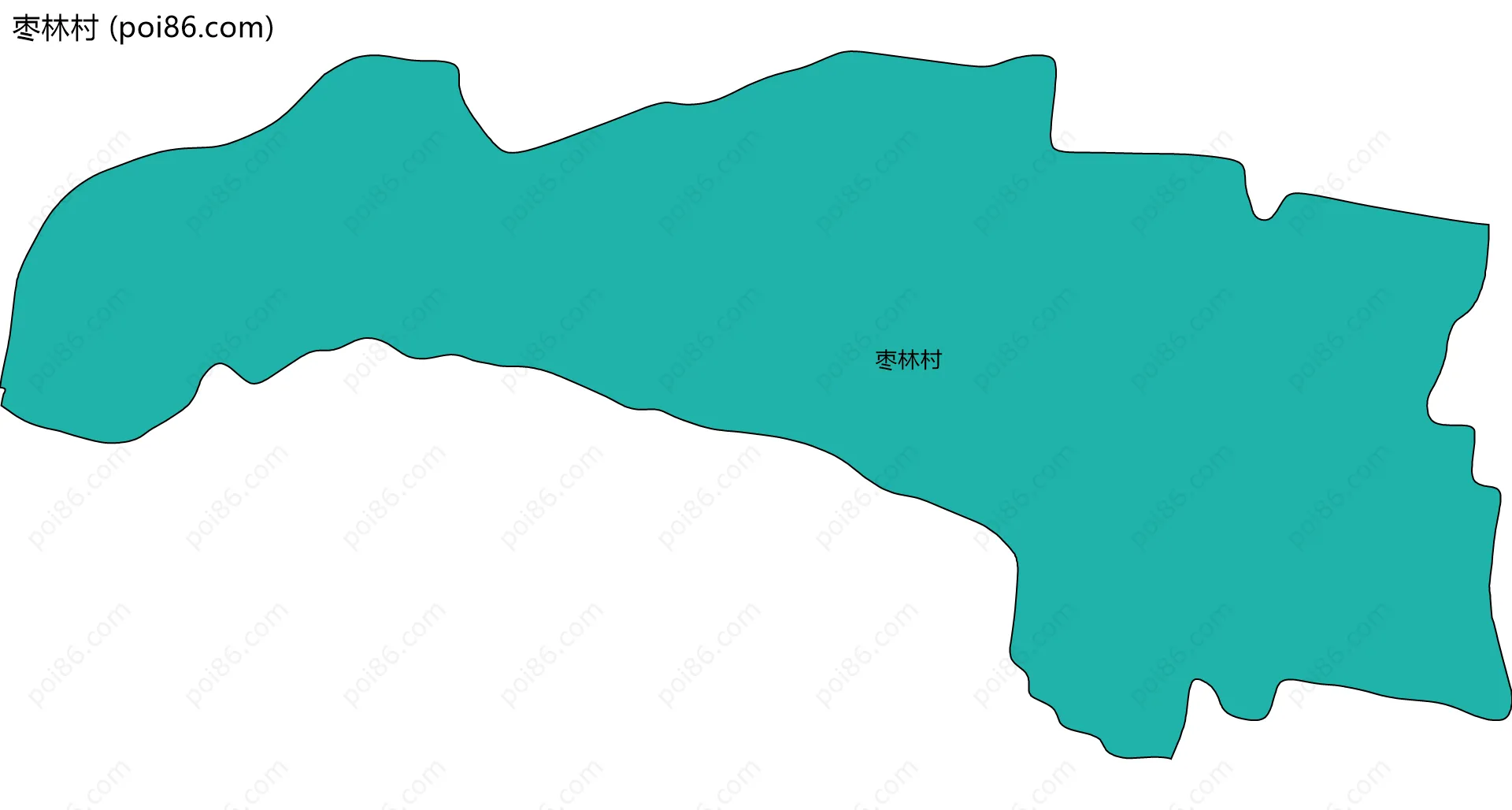 枣林村边界地图